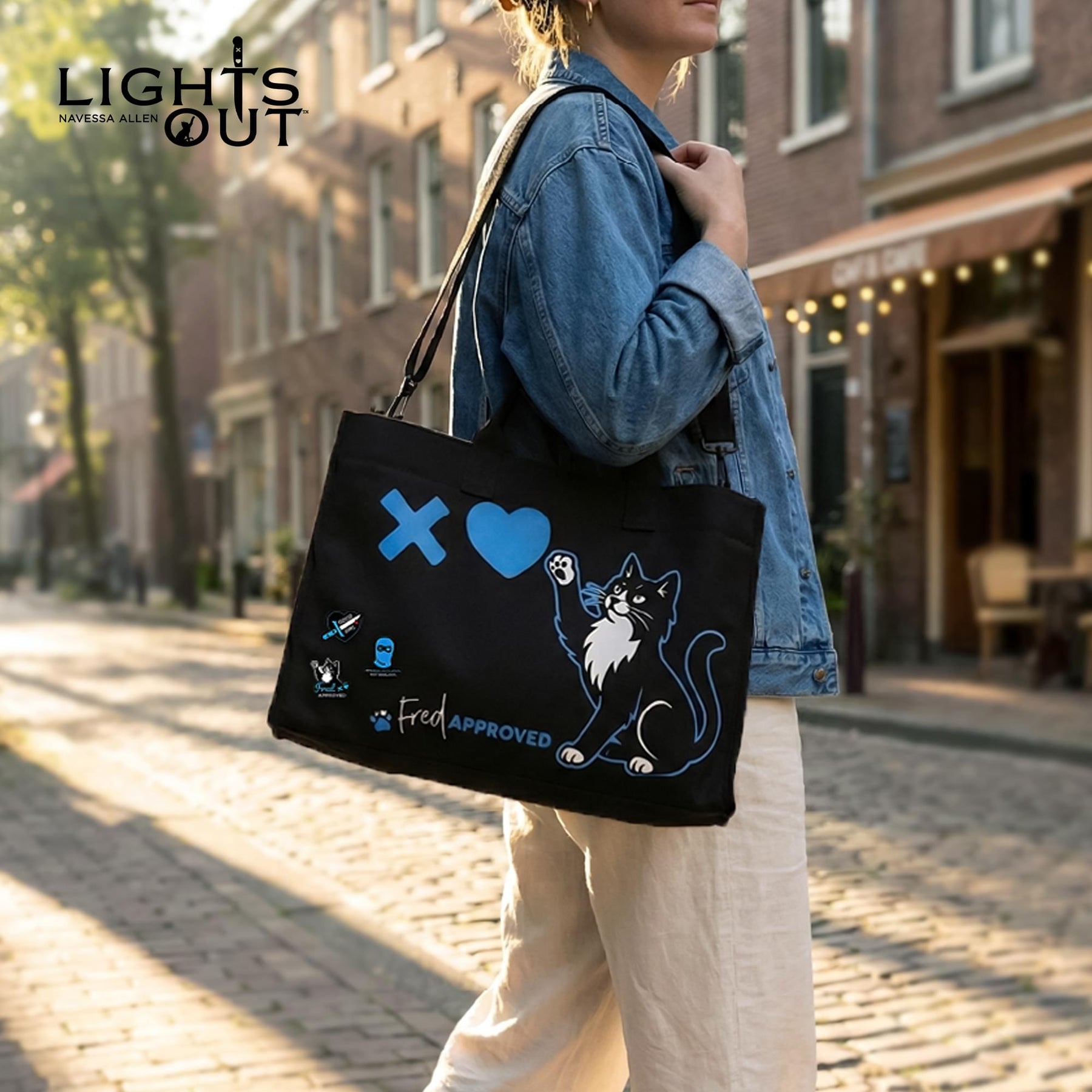 Lights Out Navessa "Allen Fred Approved" Tote Bag