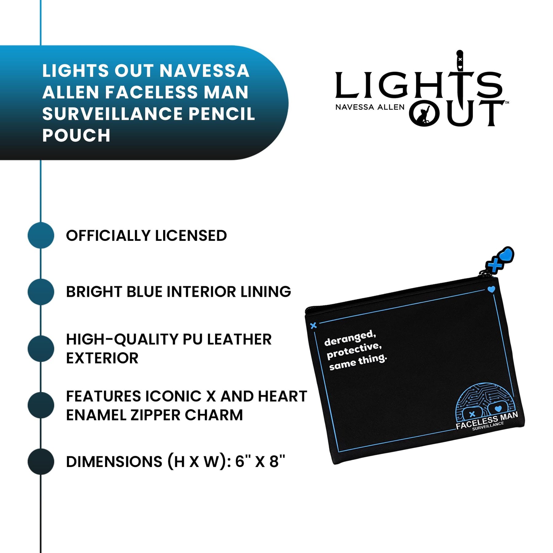 Lights Out Navessa Allen Faceless Man Surveillance Pencil Pouch
