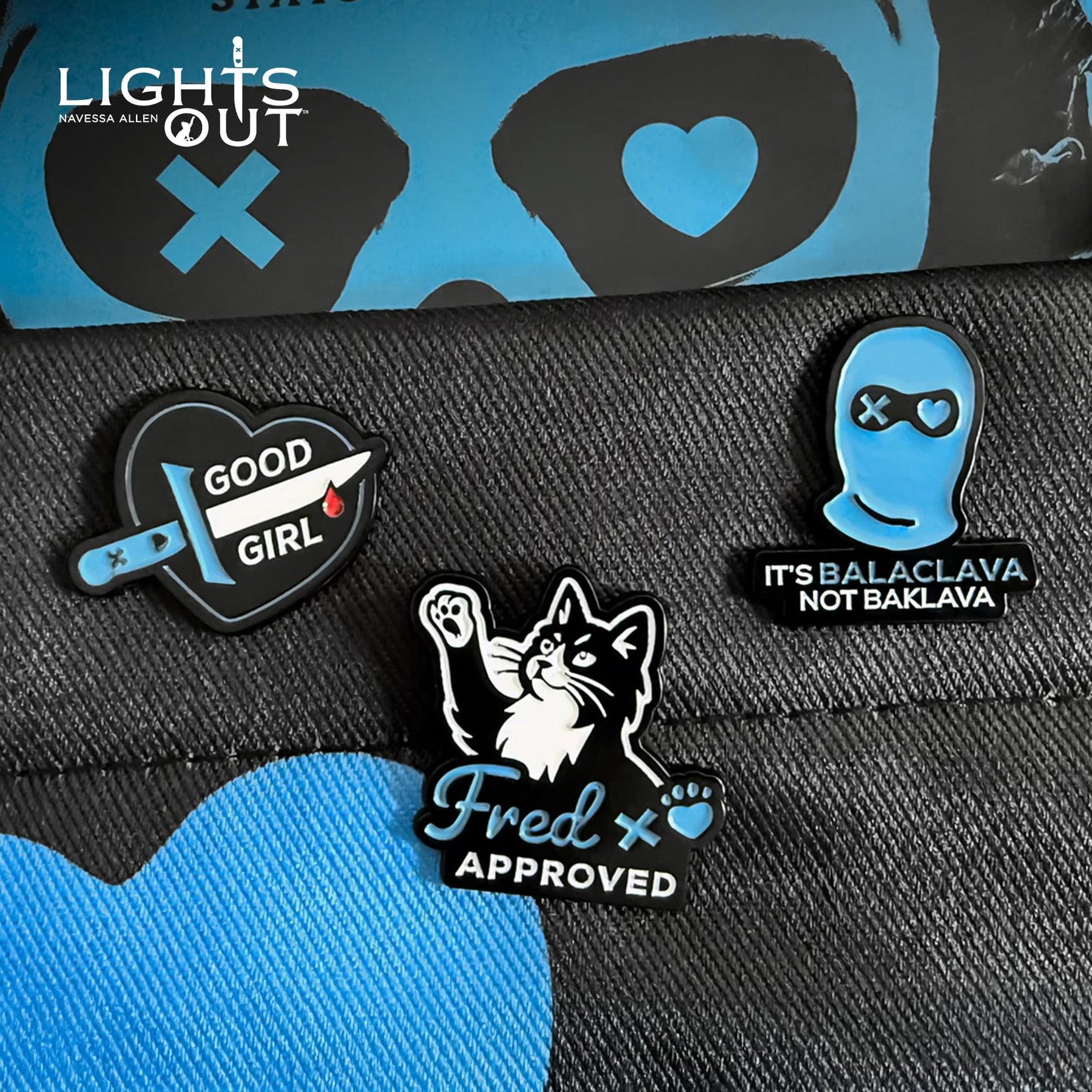 Lights Out Enamel Pin 3-Pack