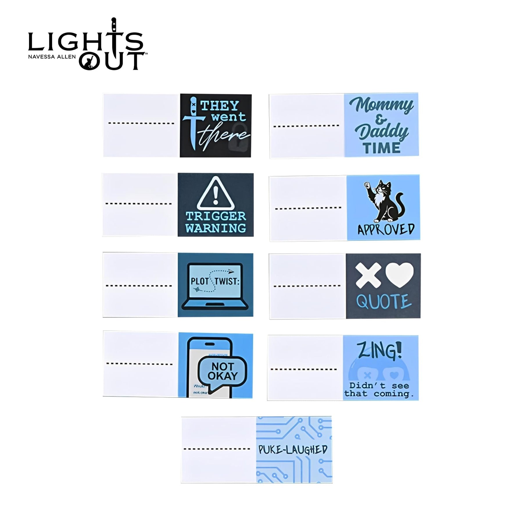 Lights Out Annotation Book Flag Set Of 30