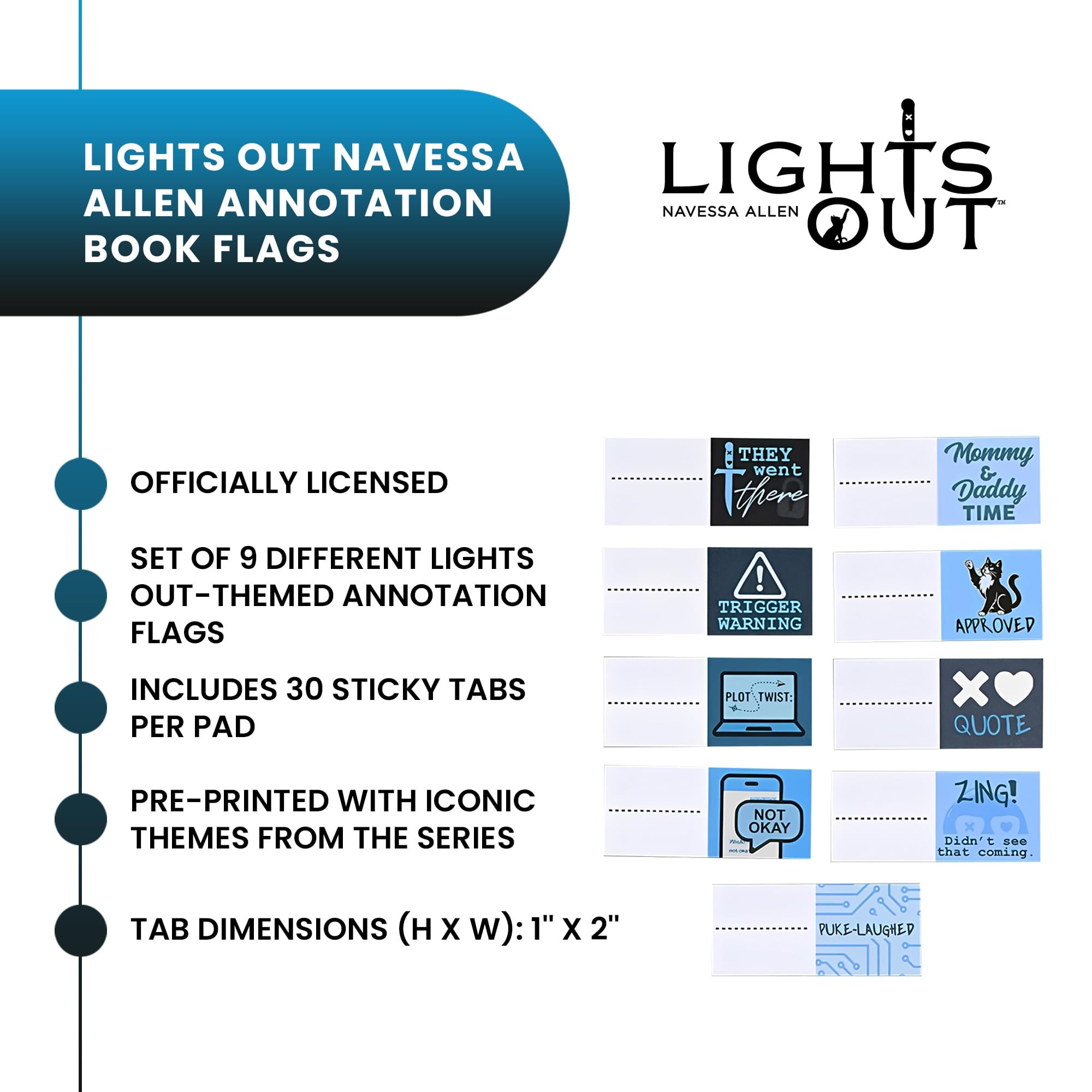 Lights Out Annotation Book Flag Set Of 30