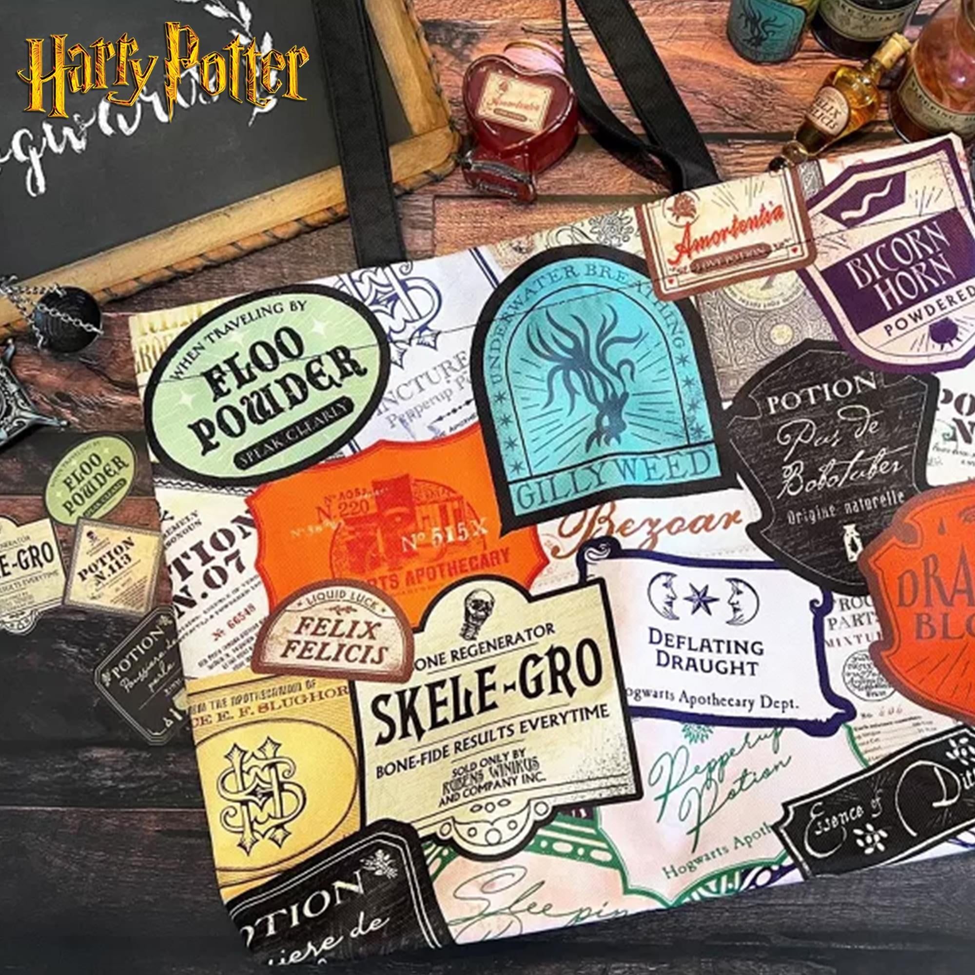 Harry Potter Potions Labels Tote Bag