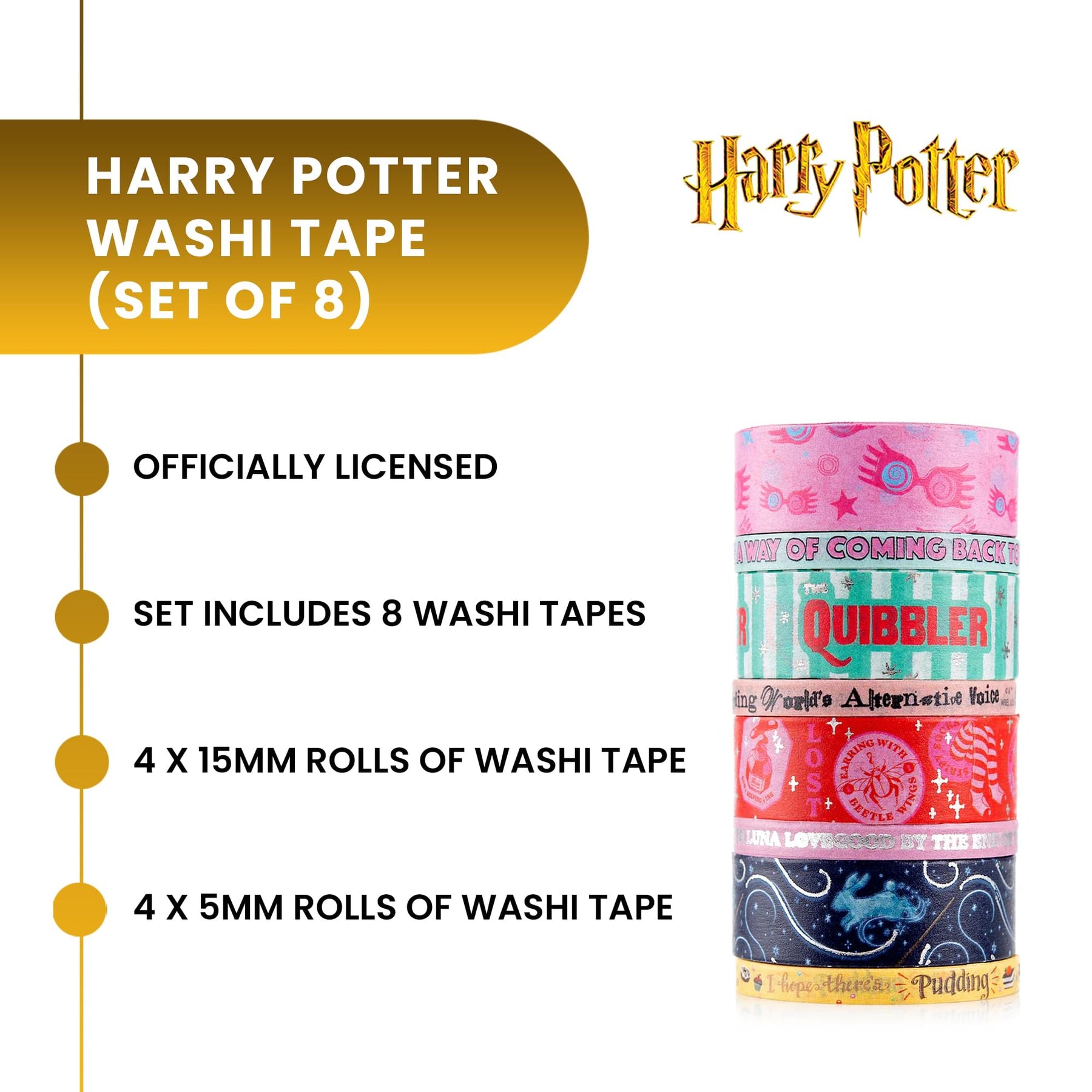 Harry Potter The Quibbler Washi Tape | Set of 8