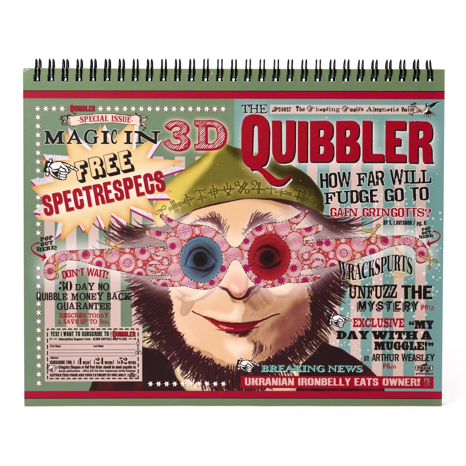 Harry Potter The Quibbler Weekly Planning Pad