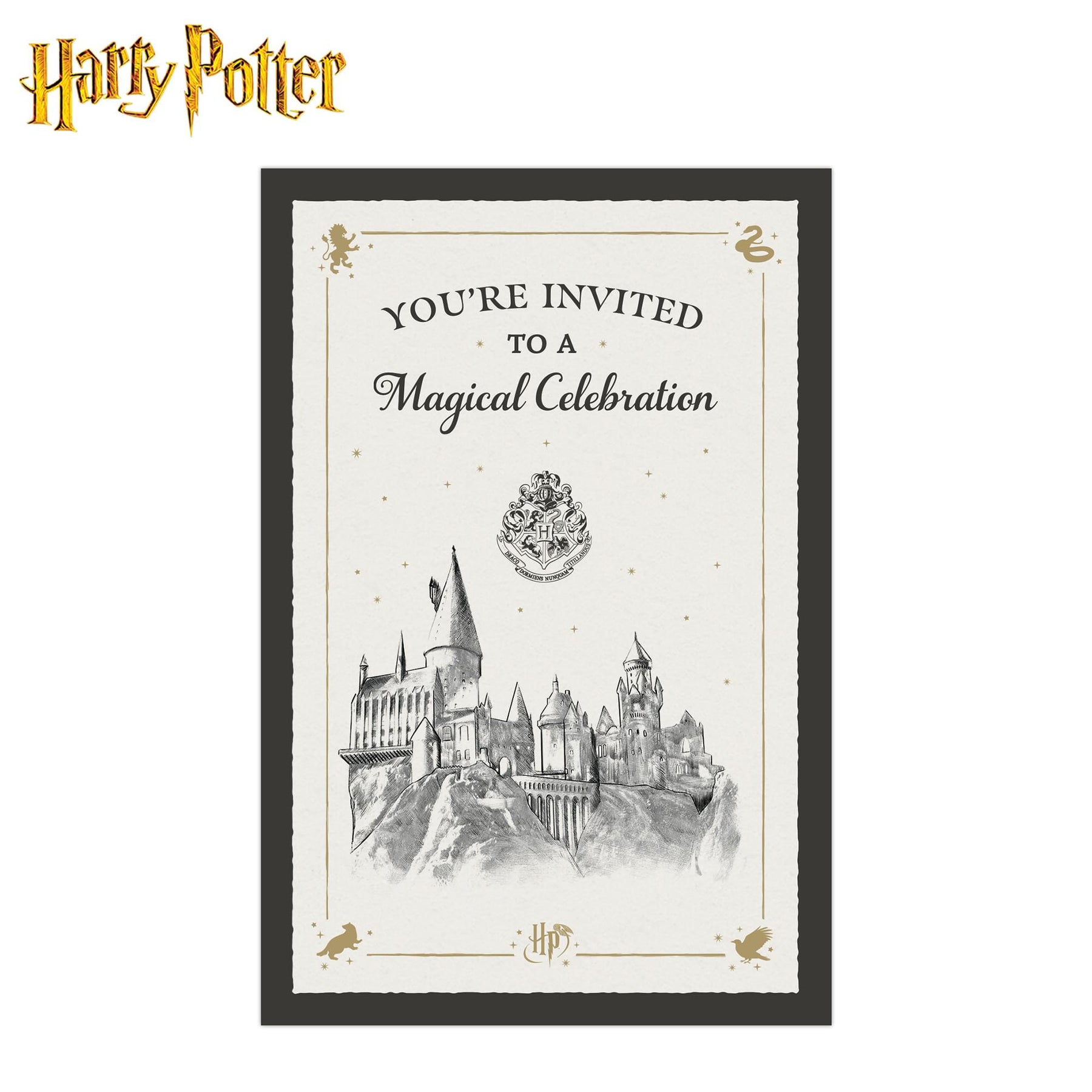 Harry Potter Hogwarts Castle Magical Celebration Invitation & Envelope Box Set