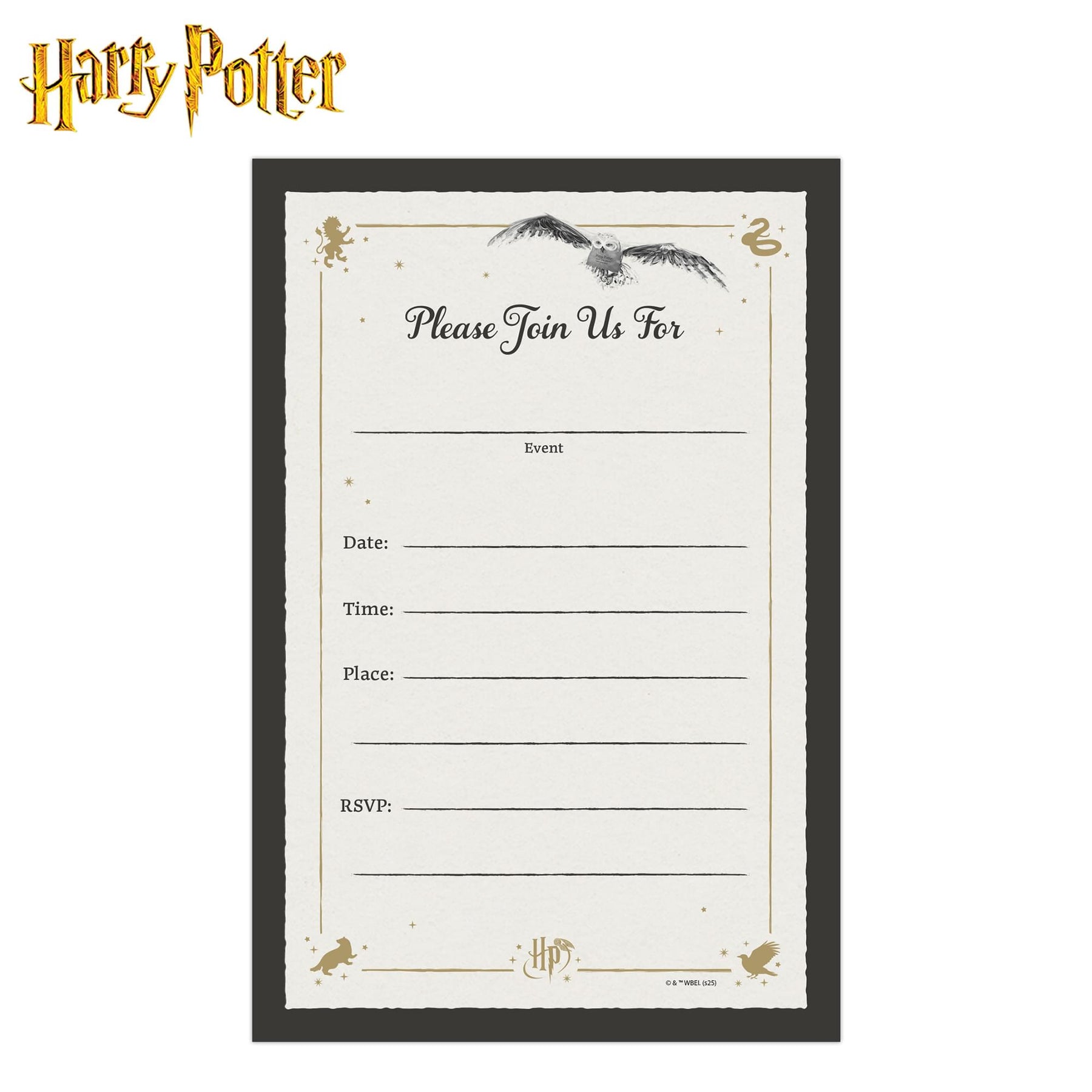 Harry Potter Hogwarts Castle Magical Celebration Invitation & Envelope Box Set