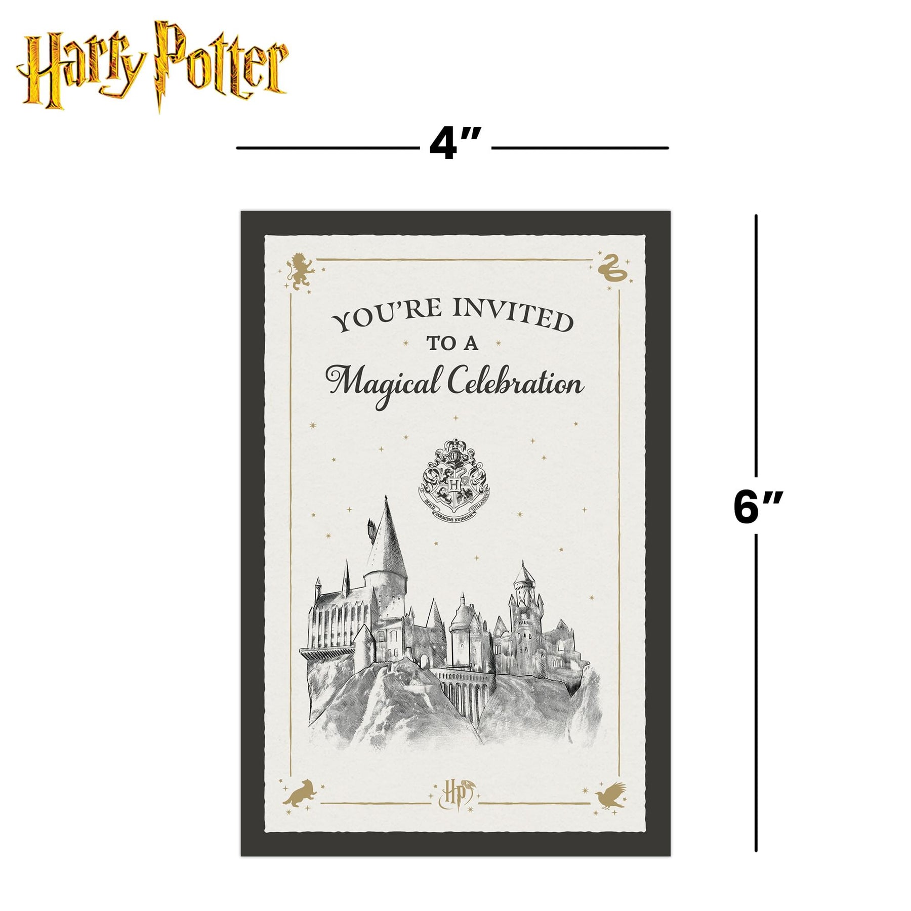 Harry Potter Hogwarts Castle Magical Celebration Invitation & Envelope Box Set