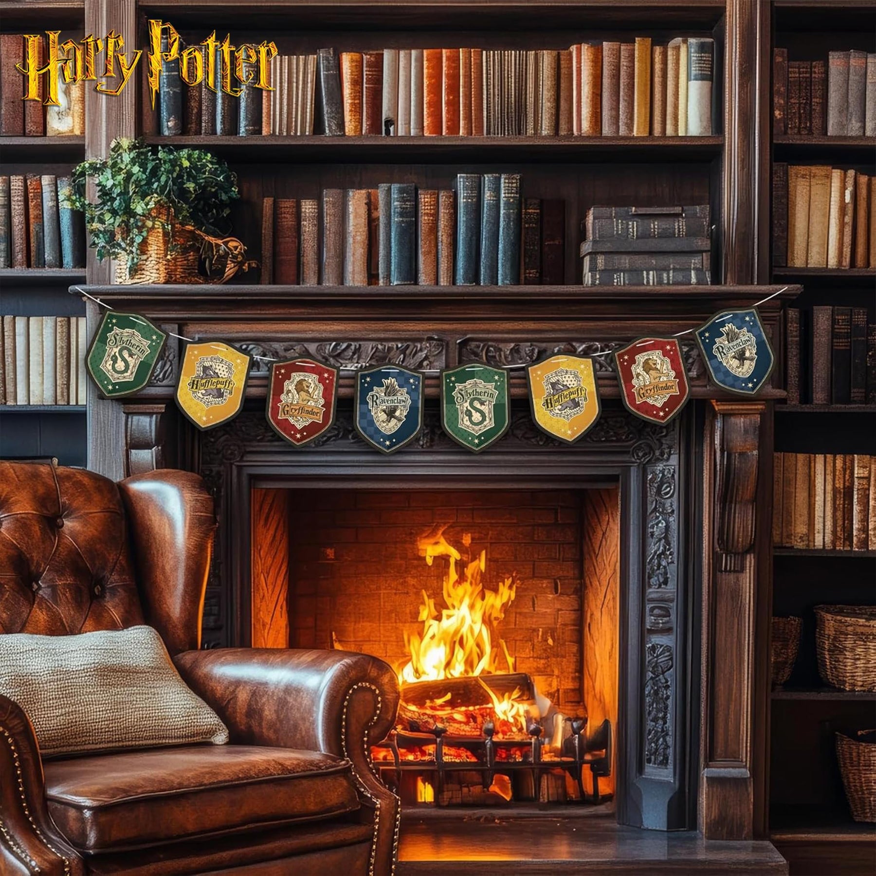 Harry Potter Hogwarts House Pride Hanging Cardstock Banners | 32 Pieces