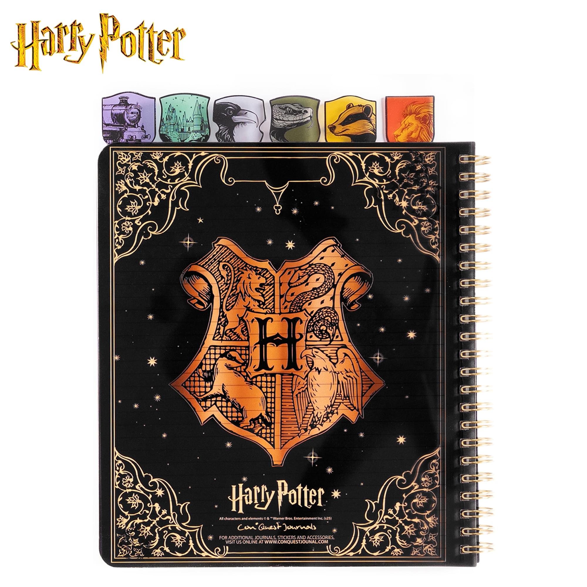 Harry Potter Sorting Hat 8 x 7 Inch 6-Tabbed Spiral Journal | 144 Pages