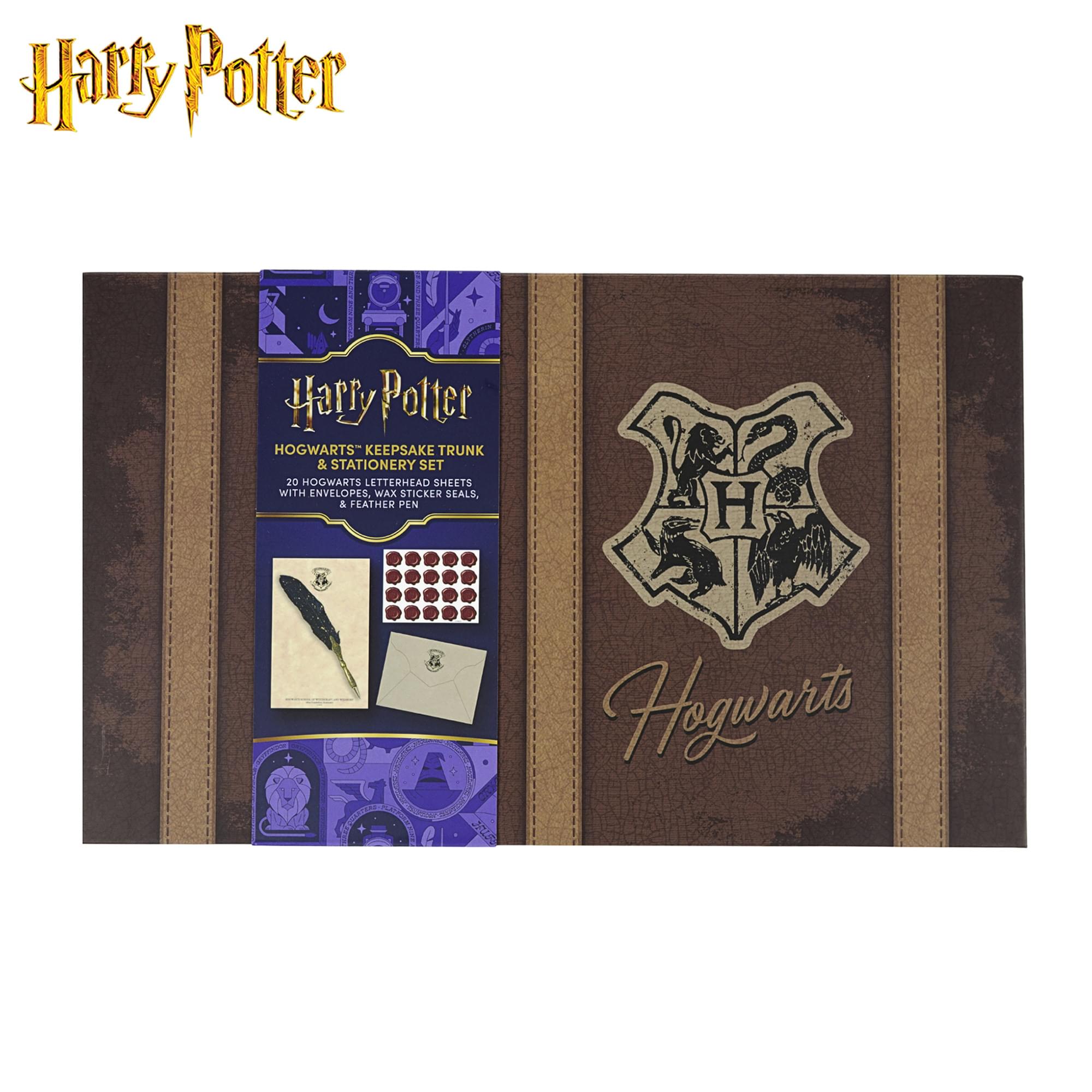 Harry Potter Hogwarts Boxed 20-Piece Stationery Set with Wax Seals & Feather Pen