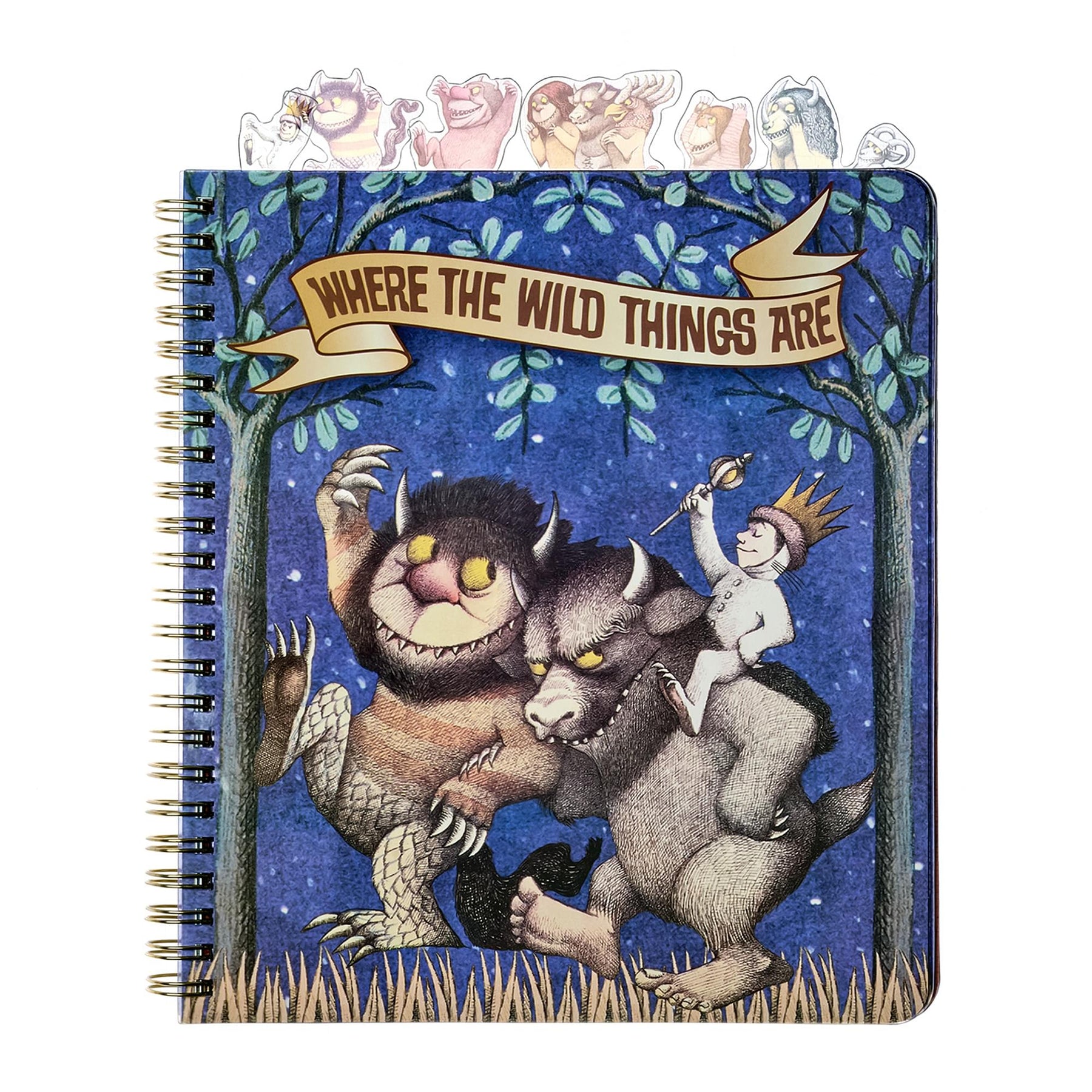 Where The Wild Things Are 8 x 7 Inch 6-Tabbed Spiral Journal | 144 Pages