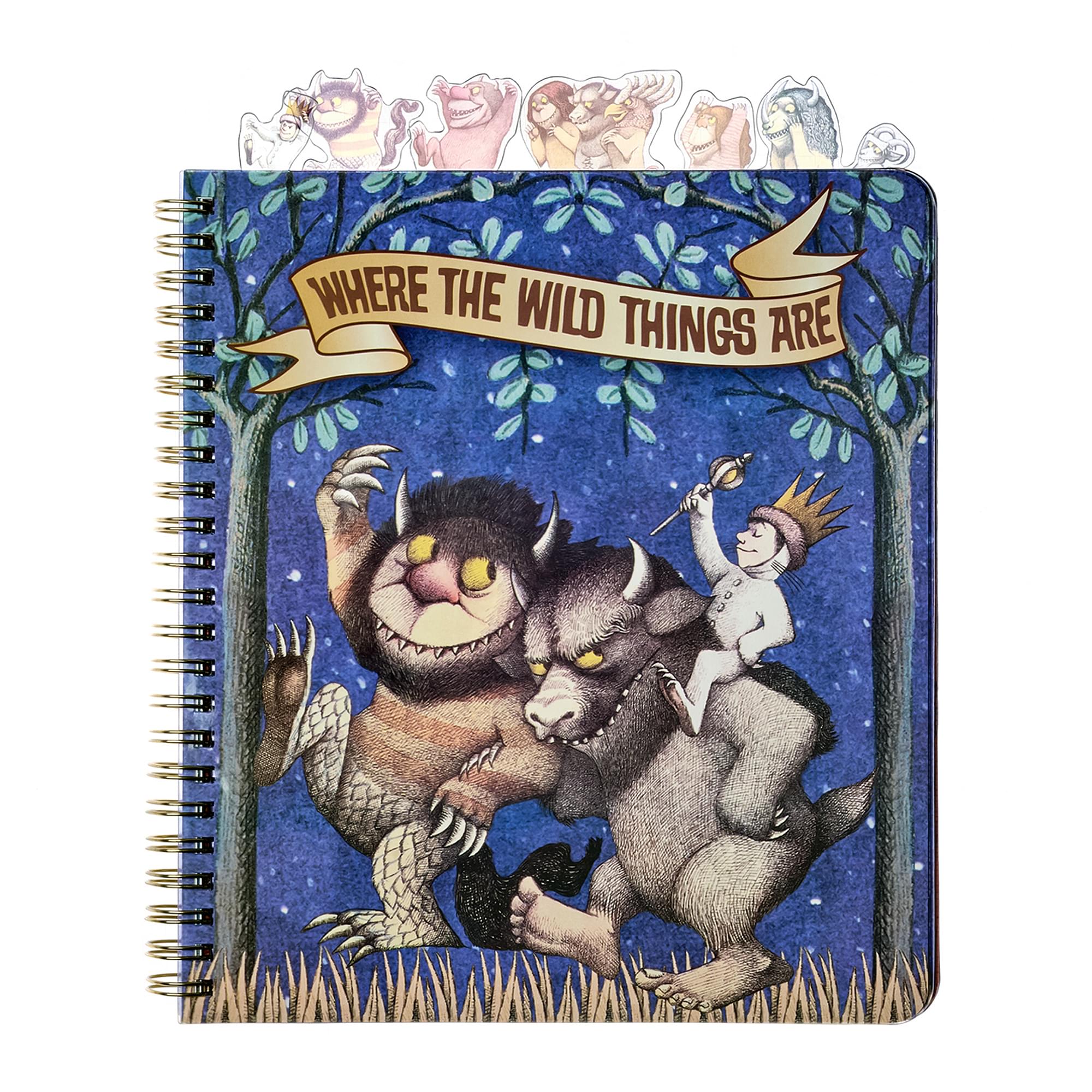 Where The Wild Things Are 8 x 7 Inch 6-Tabbed Spiral Journal | 144 Pages