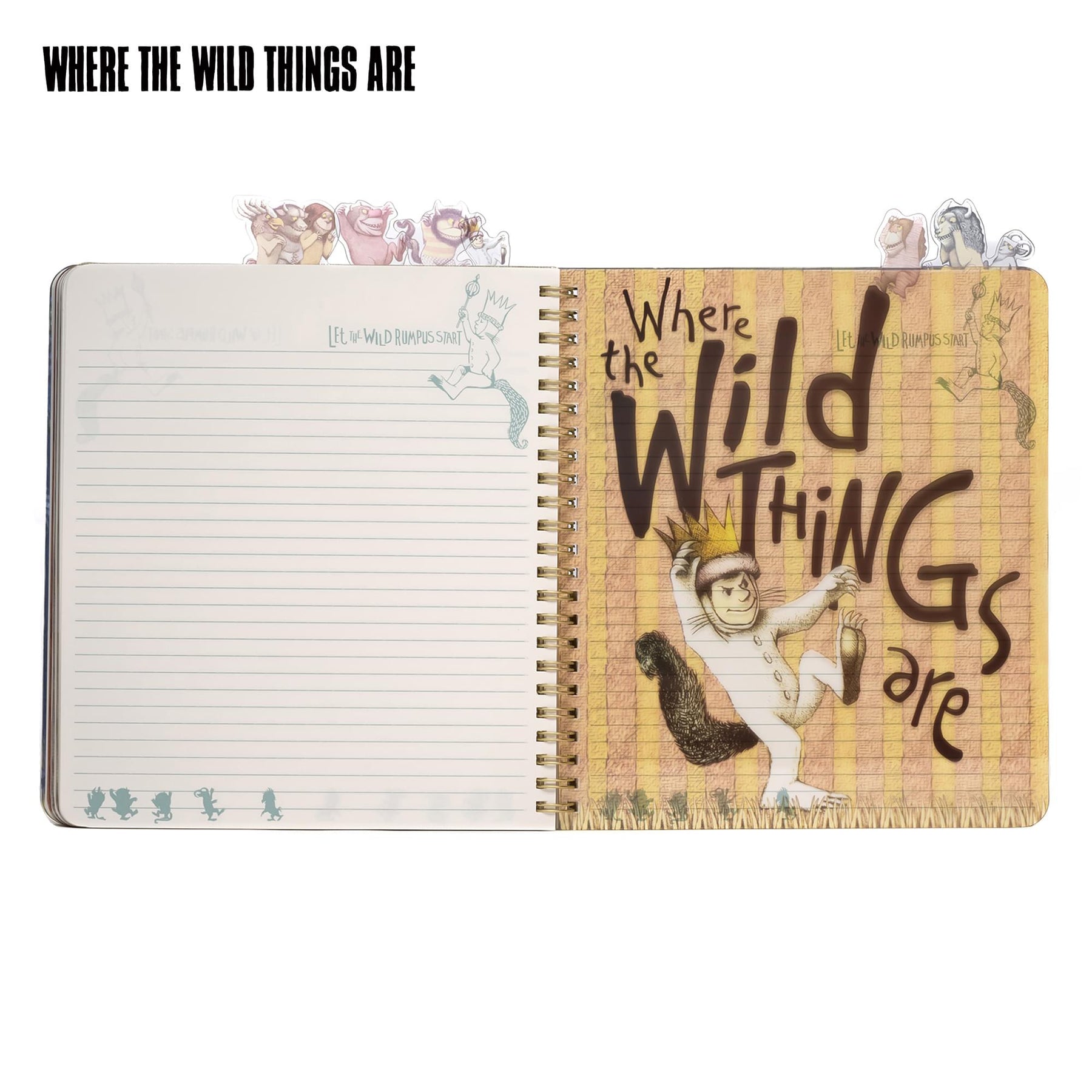Where The Wild Things Are 8 x 7 Inch 6-Tabbed Spiral Journal | 144 Pages