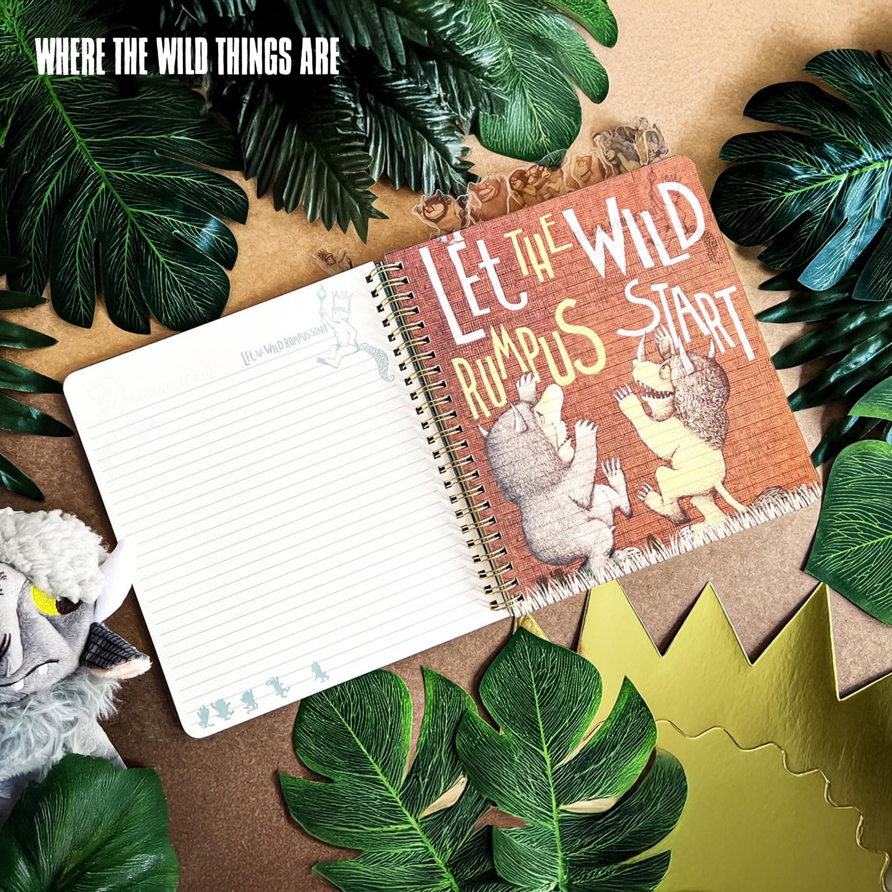 Where The Wild Things Are 8 x 7 Inch 6-Tabbed Spiral Journal | 144 Pages