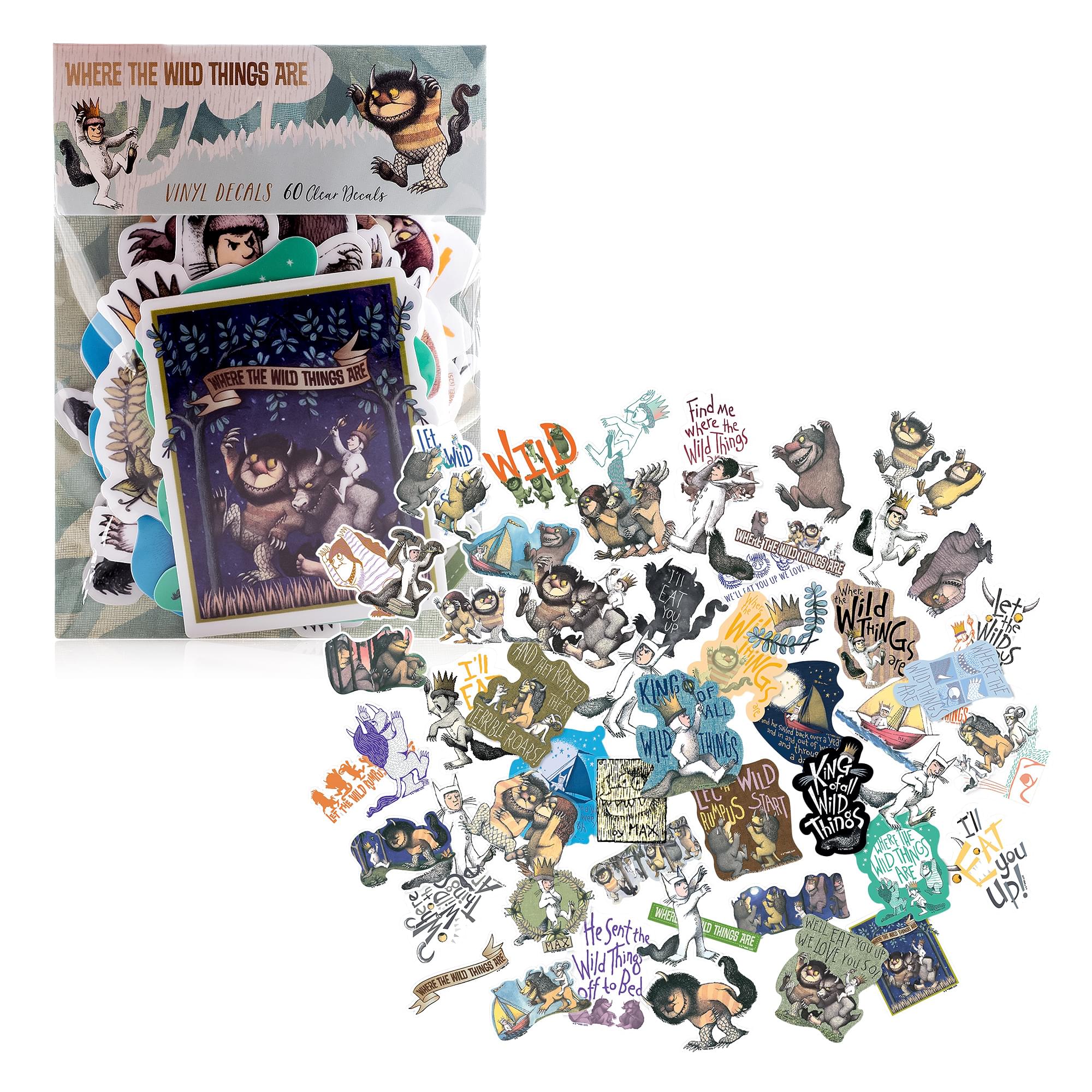 Where the Wild Things Are Clear Vinyl Decal 60-Pack