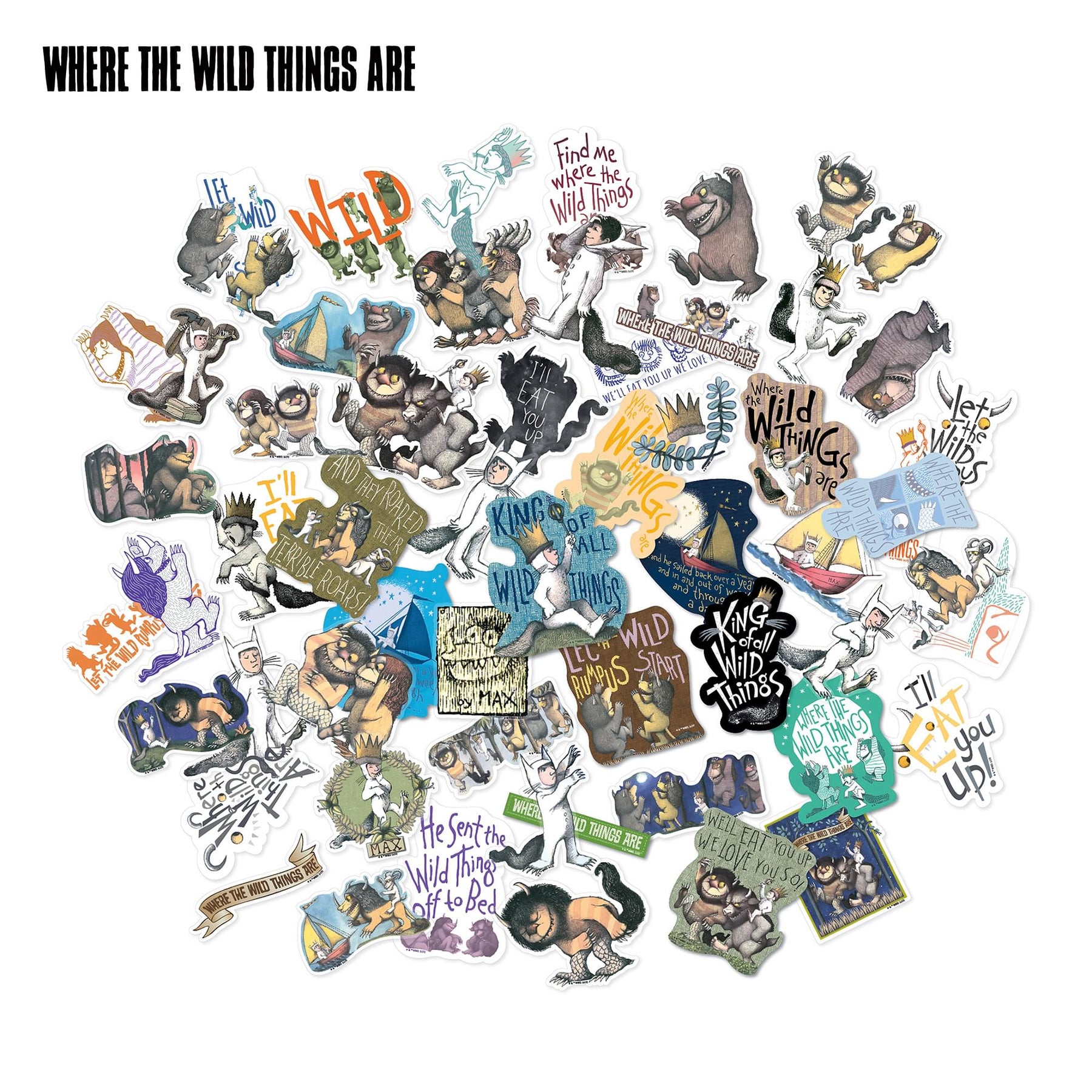 Where the Wild Things Are Clear Vinyl Decal 60-Pack