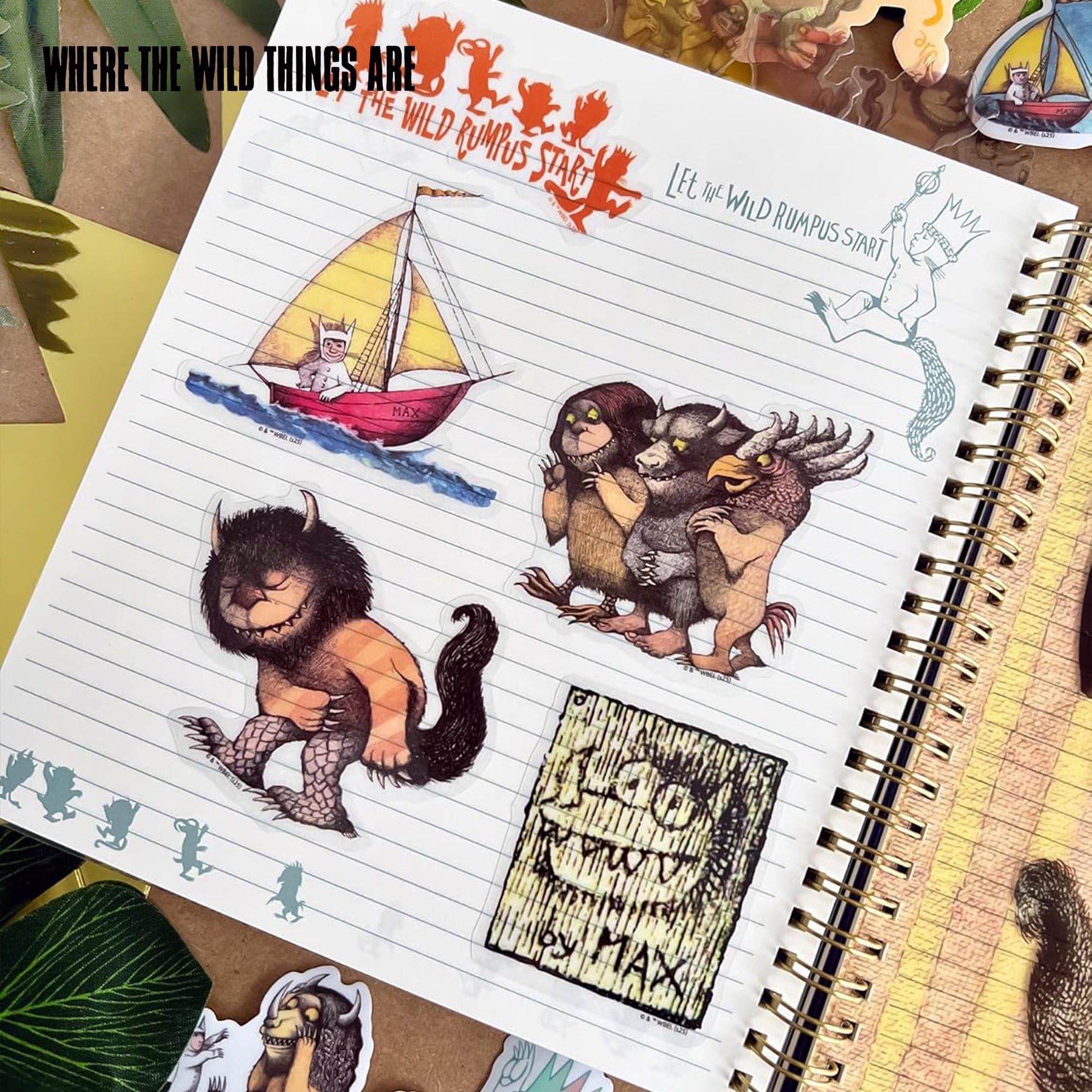 Where the Wild Things Are Clear Vinyl Decal 60-Pack