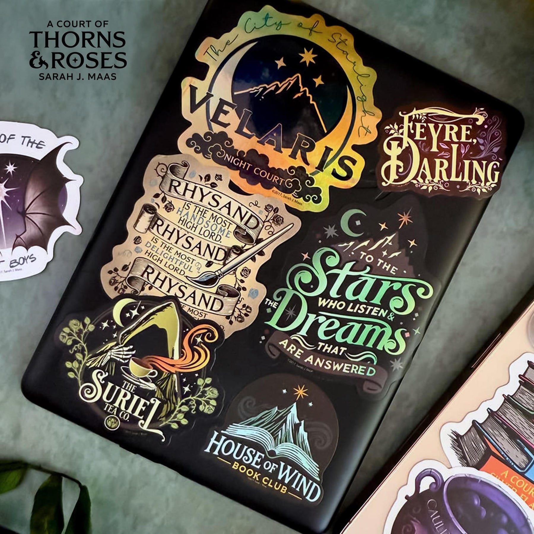 A Court Of Thorns and Roses Vinyl Decal 10-Pack