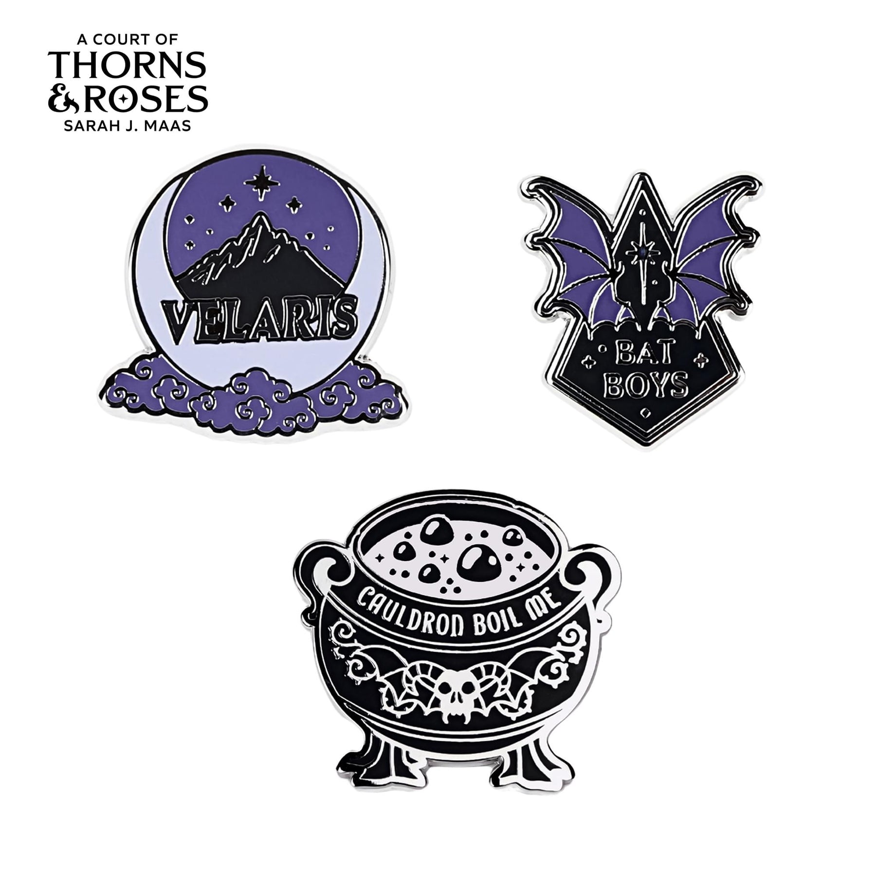 A Court Of Thorns and Roses Enamel Pin 3-Pack