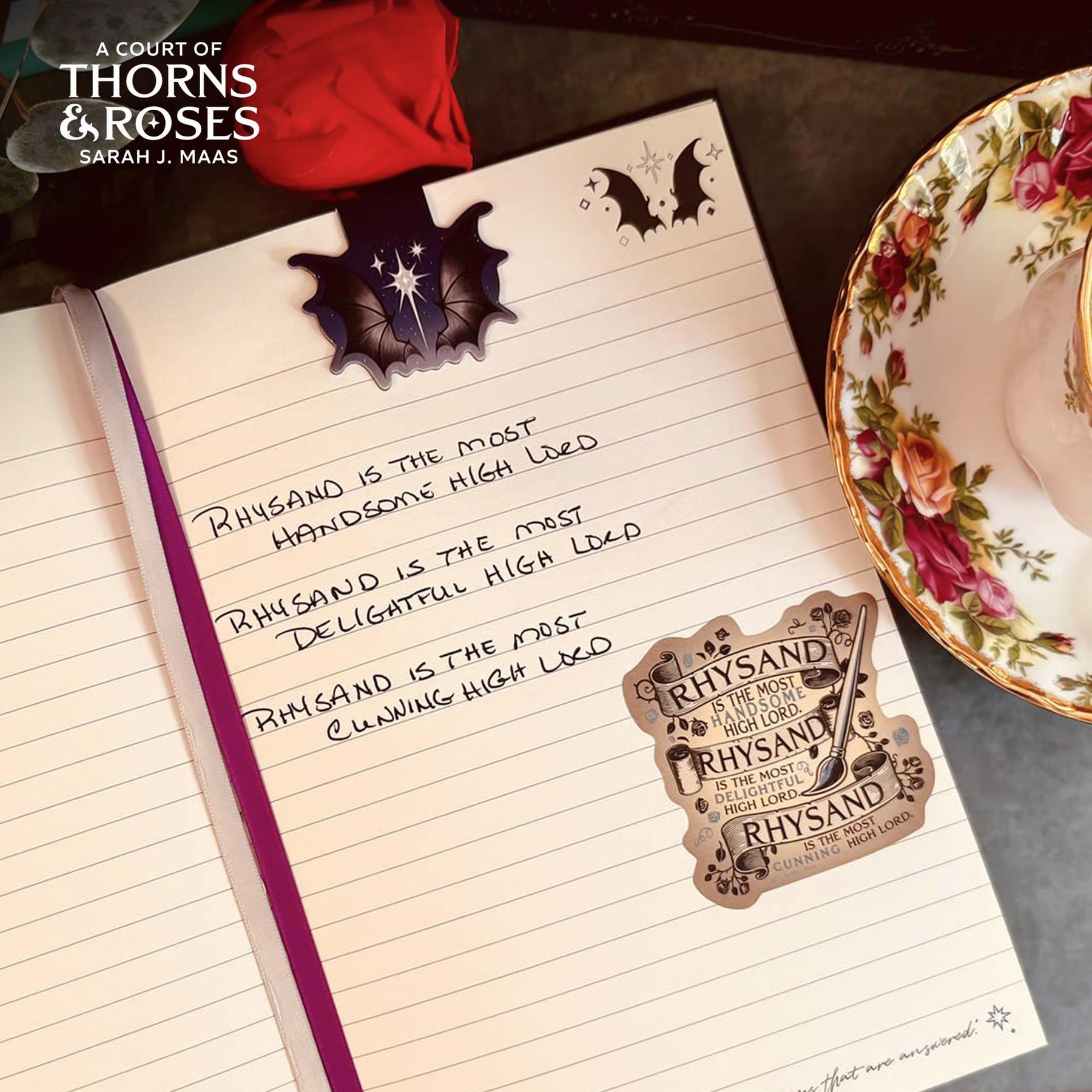 A Court Of Thorns and Roses Magnetic Bookmarks Set Of 4