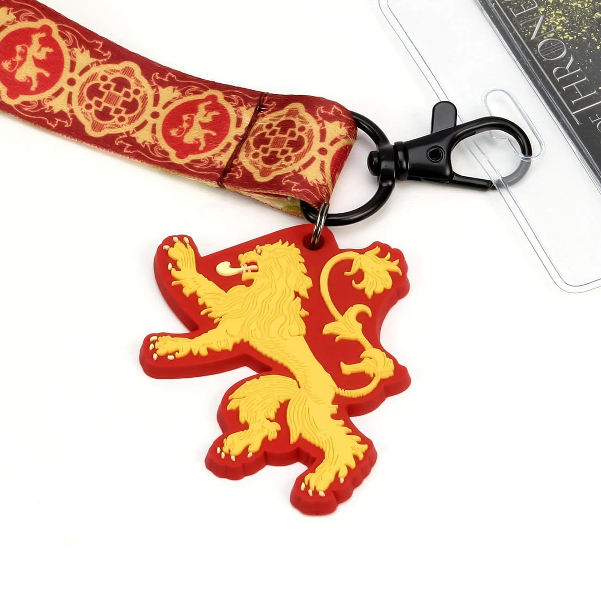 Game of Thrones House Lannister Lanyard w/ PVC Charm