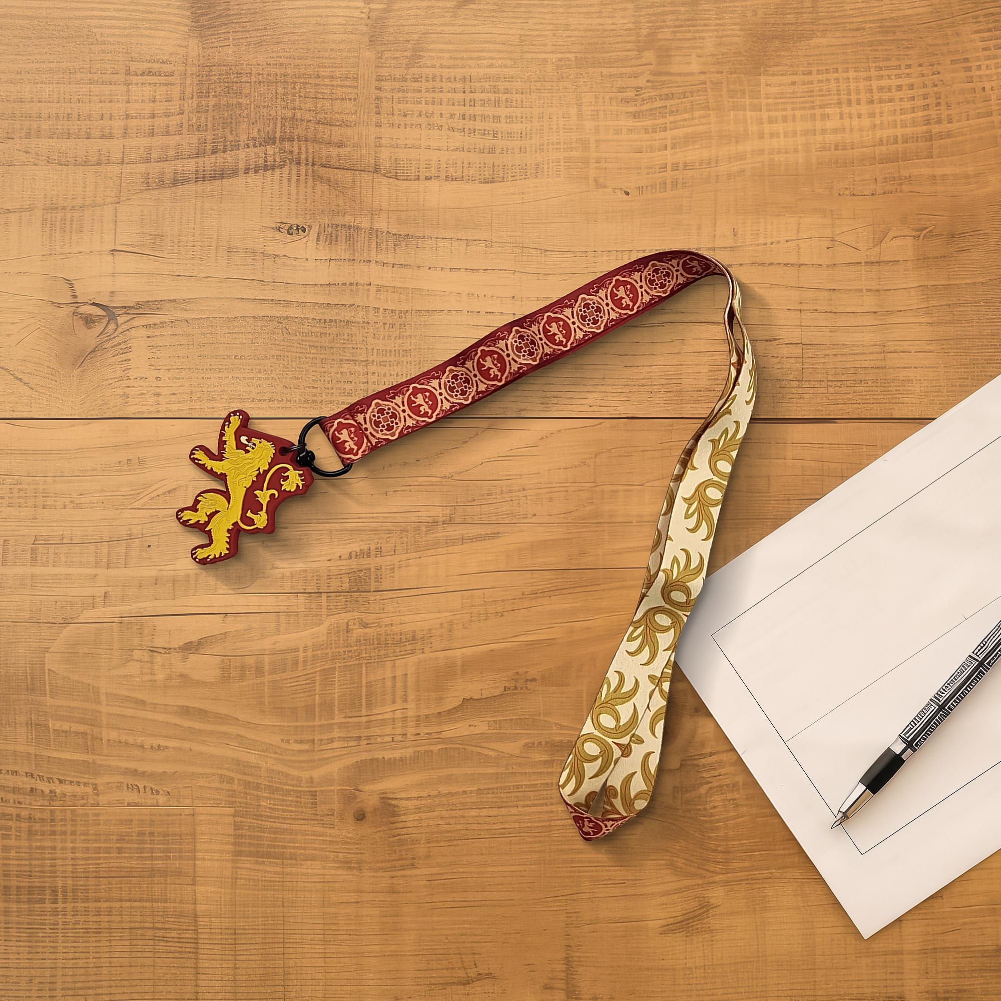 Game of Thrones House Lannister Lanyard w/ PVC Charm