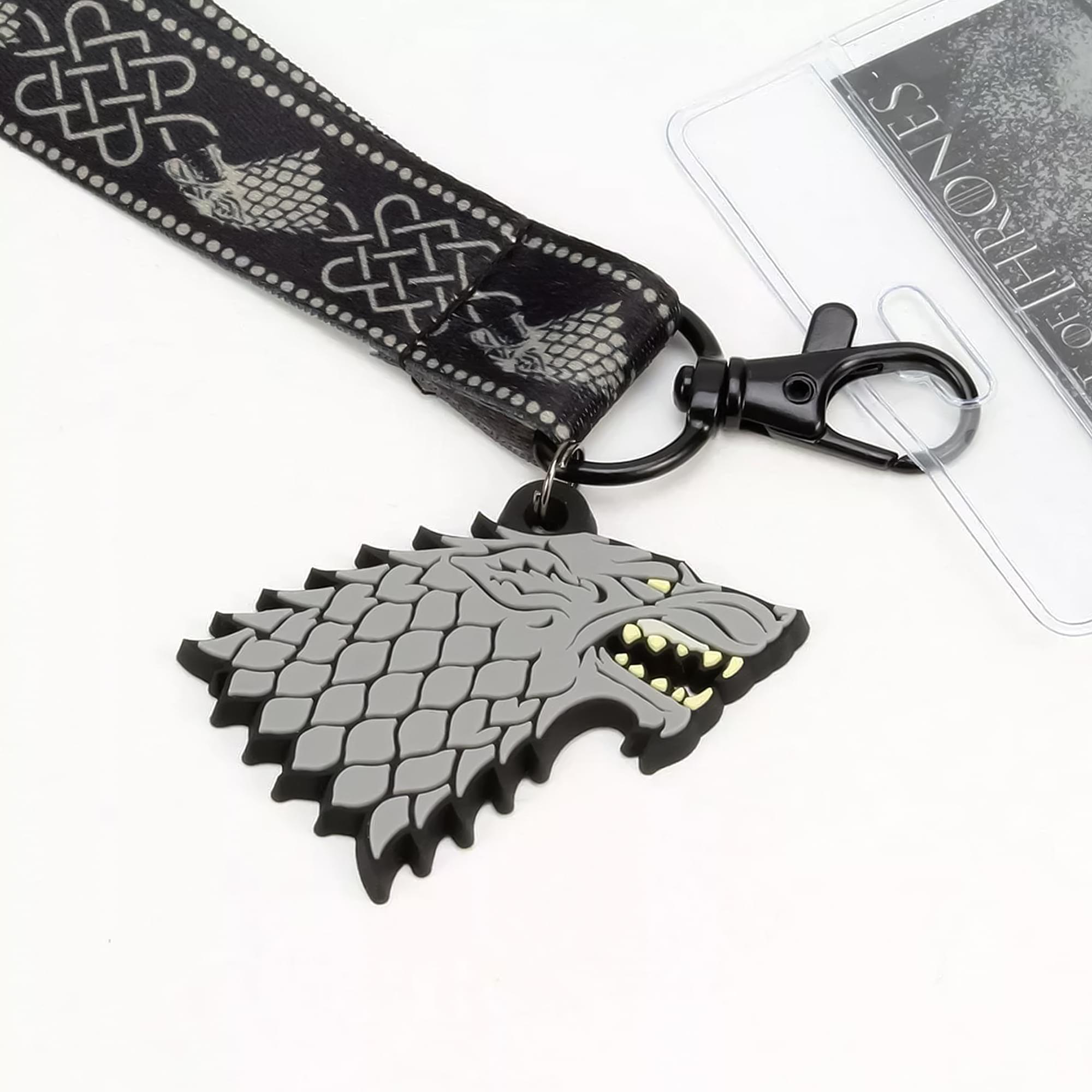 Game of Thrones House Stark Lanyard w/ PVC Charm
