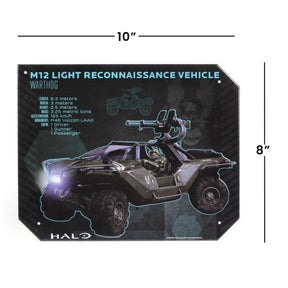 Halo Warthog Specs Tin Sign