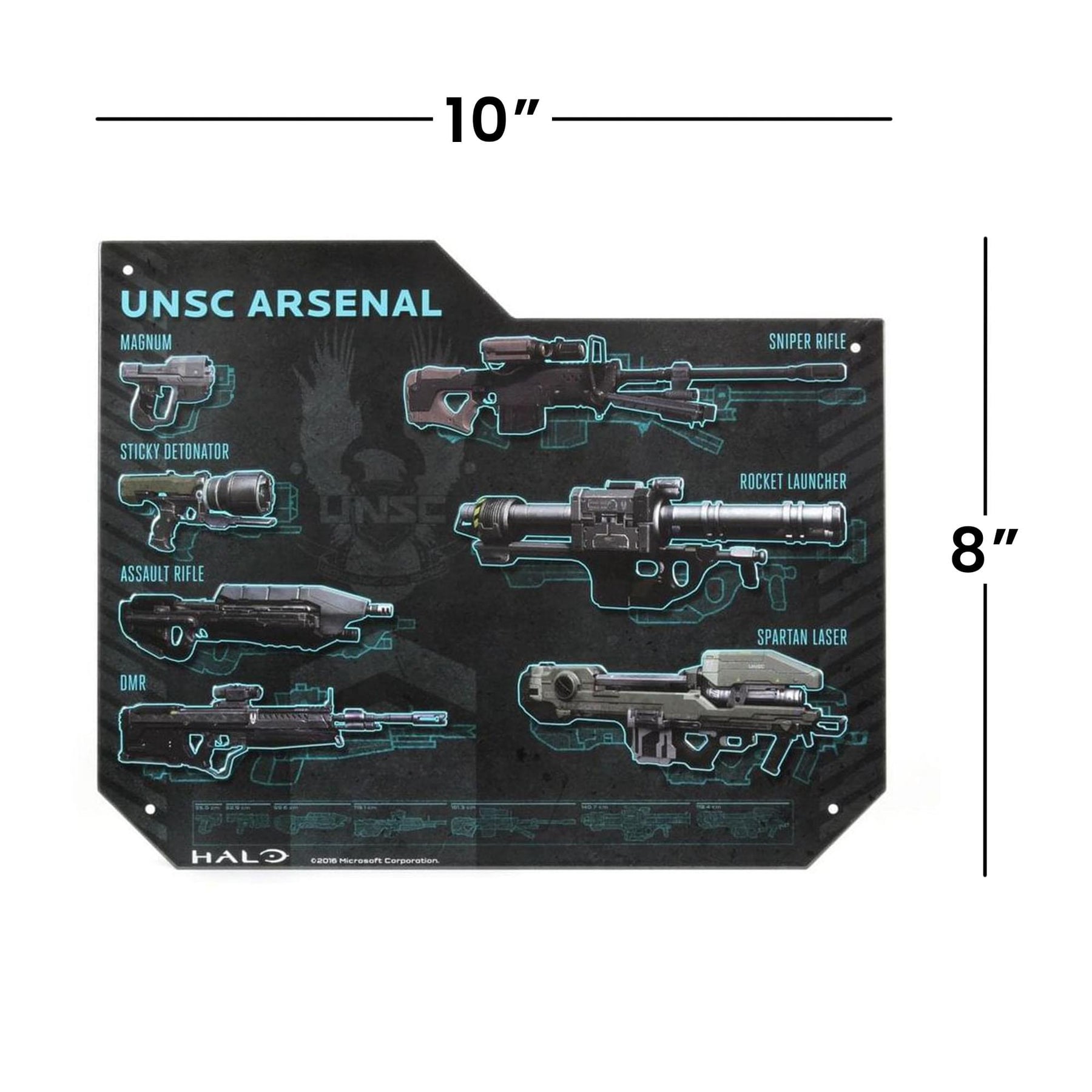Halo Weapons Specs Tin Sign