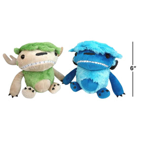 Imps And Monsters Angus & Edie 6" Backpack Clip-On Plush 2-Pack Set