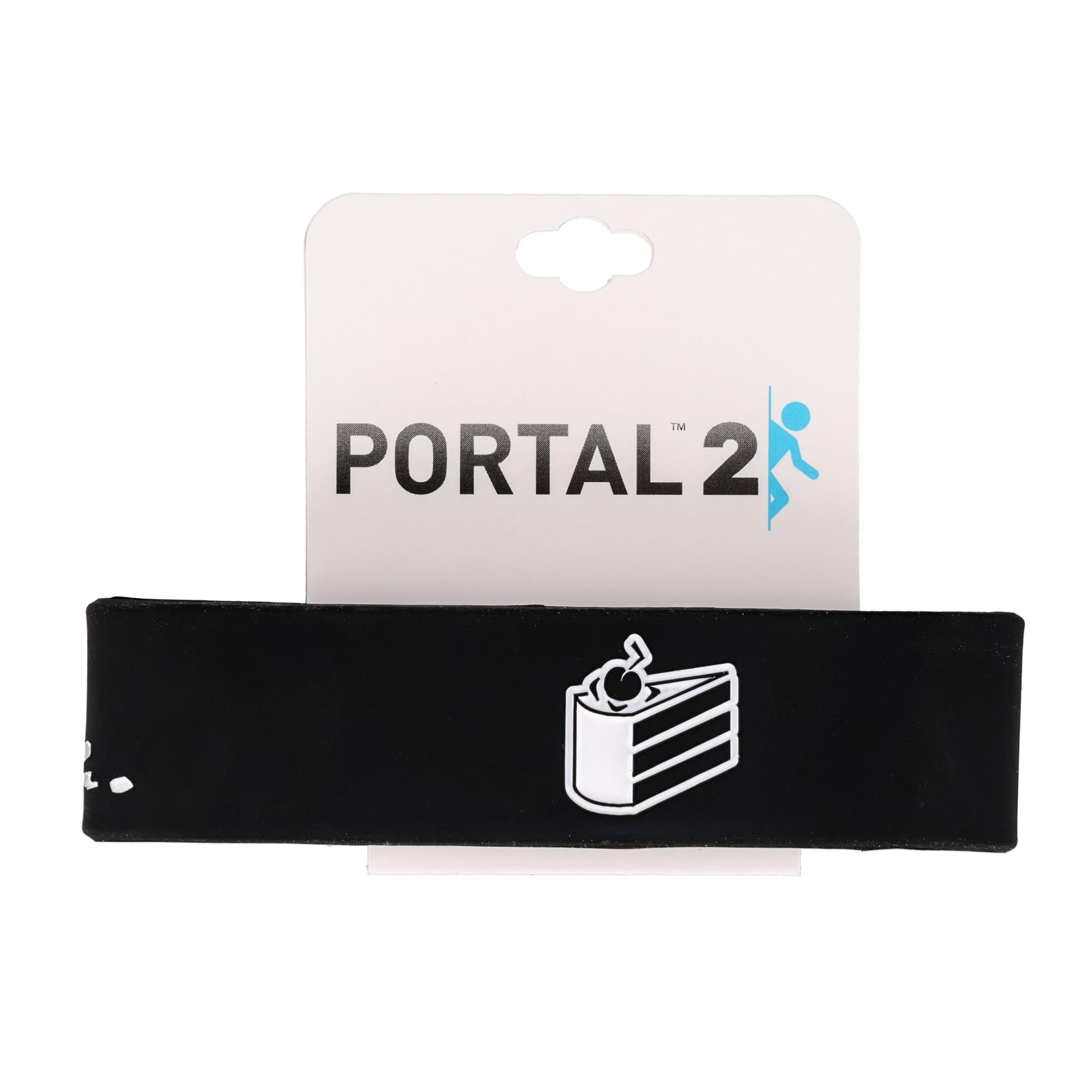 Portal Cake Is A Lie Black Silicone Bracelet