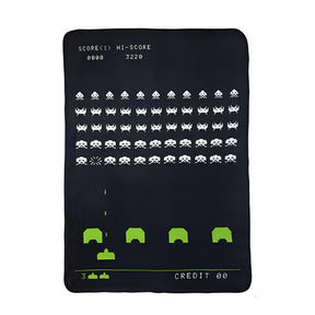 Space Invaders Plush Lightweight Throw Blanket | 60 x 45 Inches