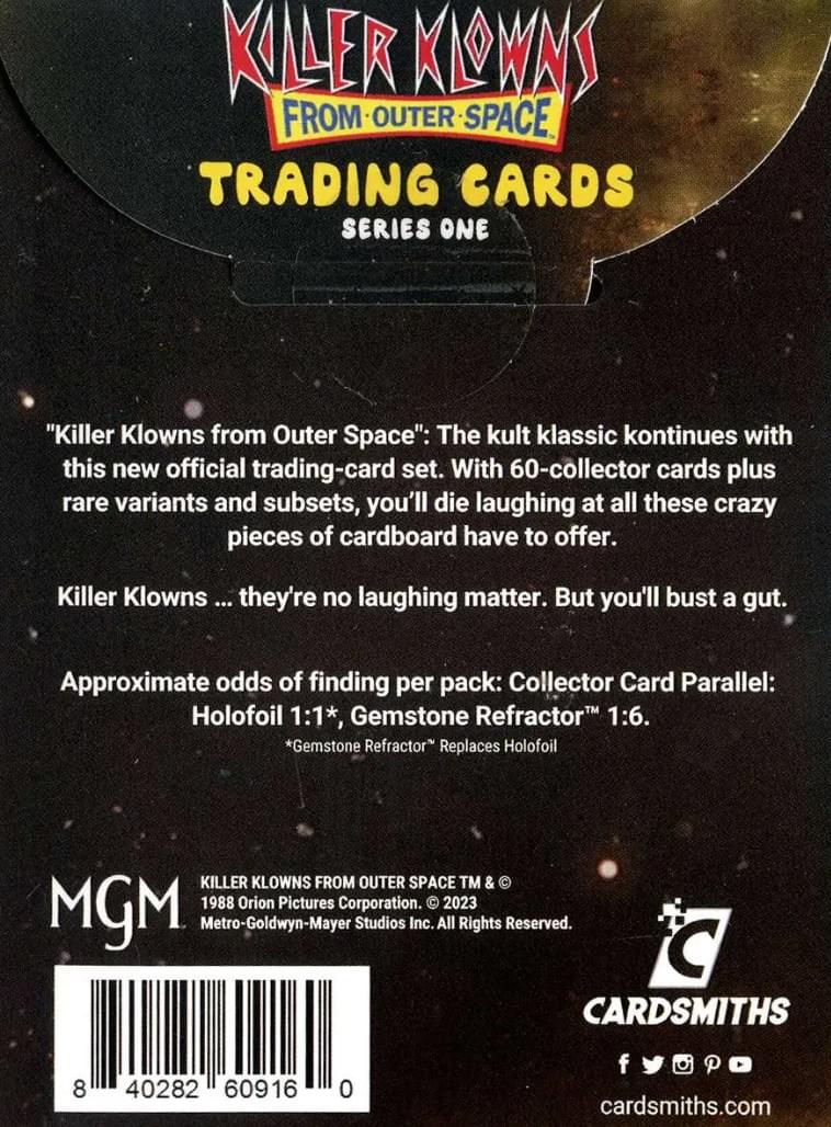 Killer Klowns Series 1 Trading Card Preview Pack | 3 Cards