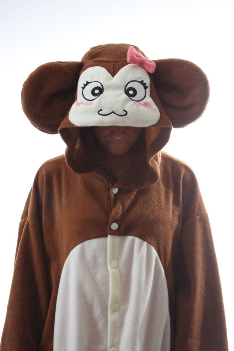 BCozy Kigu Unisex Animal Costume Pajama Jumpsuit Adult: Monkey