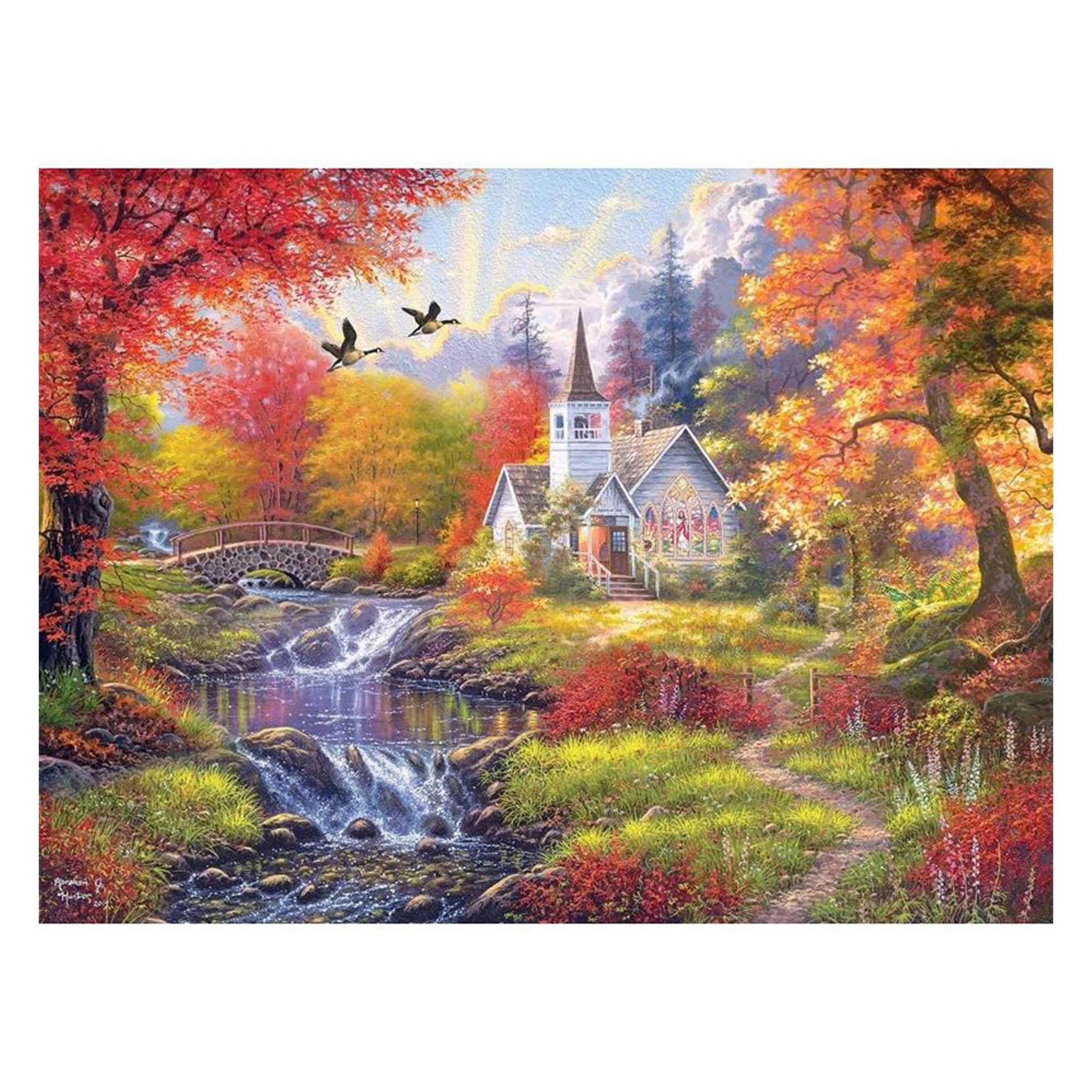 Woodland Church by Abraham Hunter 1000 Piece Jigsaw Puzzle