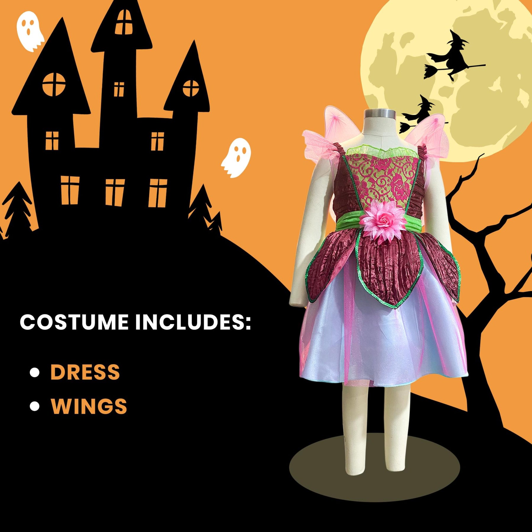 Pink Fairy Toddler Costume | 2/4 Years