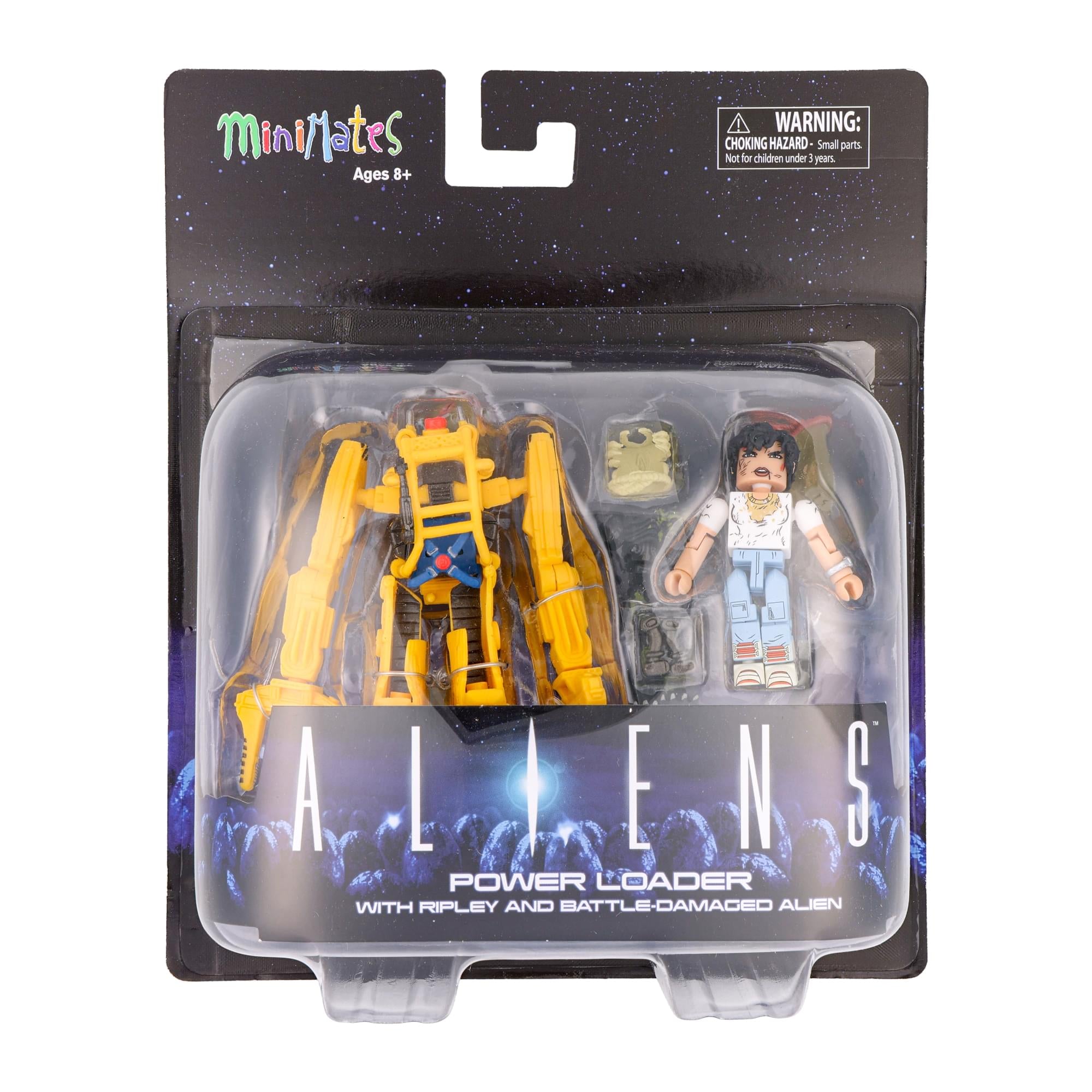 Aliens Deluxe Power Loader with Ripley & Battle-Damaged Alien Warrior Minimates