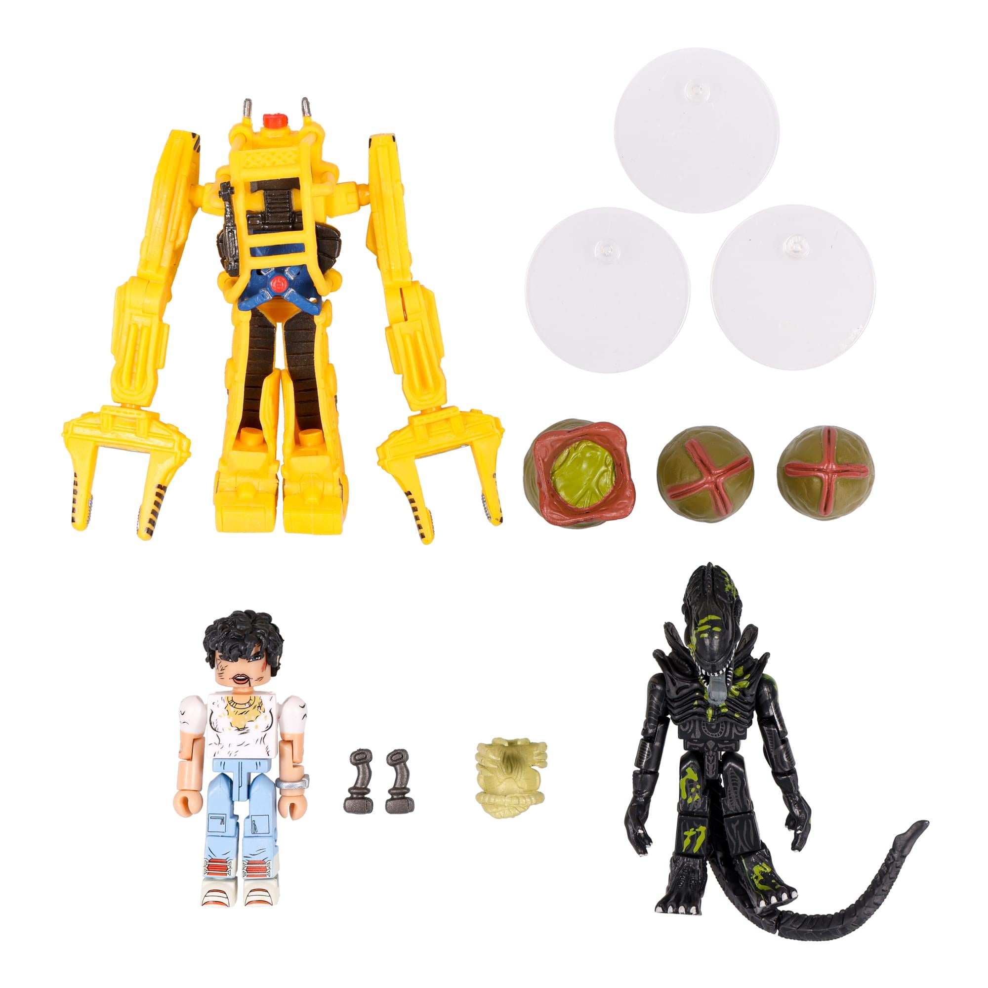 Aliens Deluxe Power Loader with Ripley & Battle-Damaged Alien Warrior Minimates
