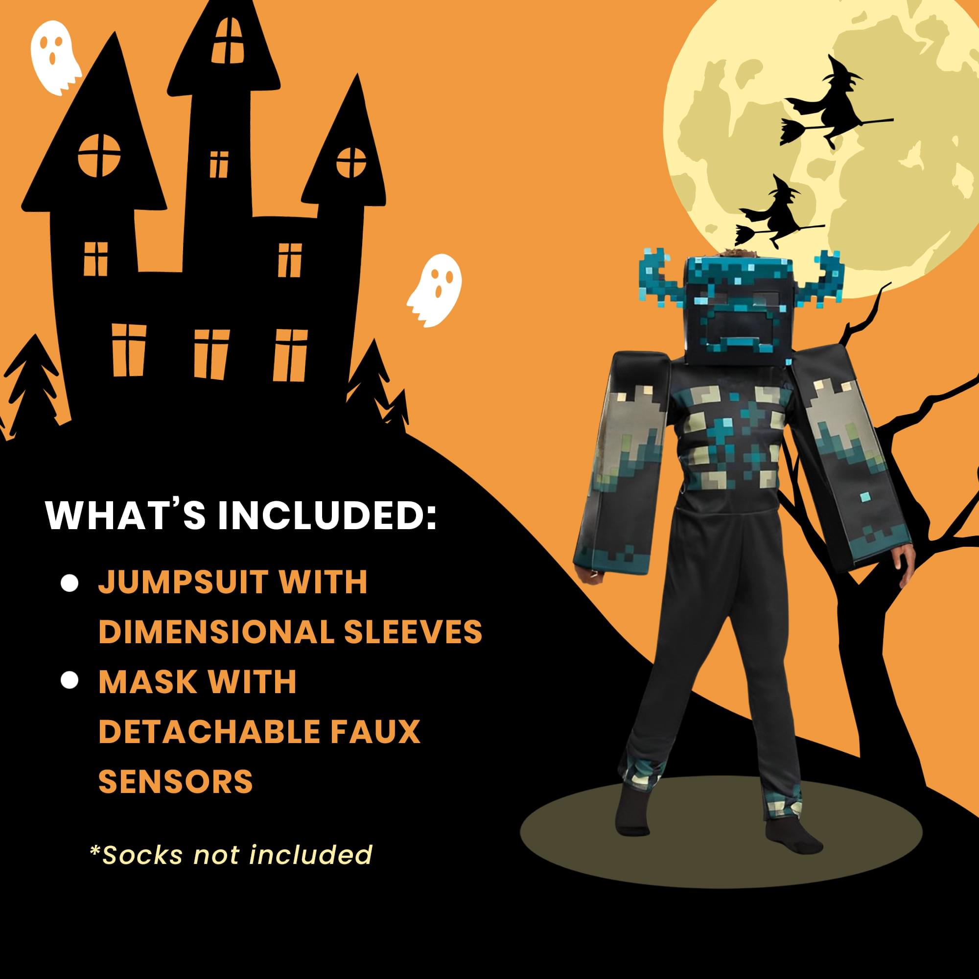 Minecraft Warden Deluxe Boys Costume