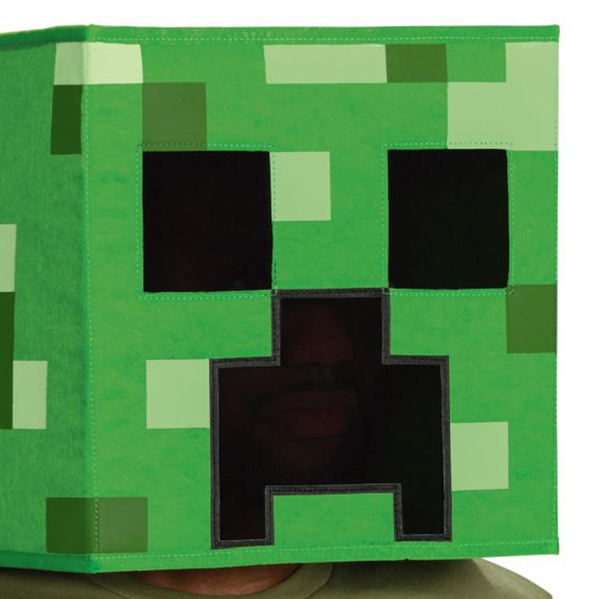 Minecraft Creeper Block Head Glow In The Dark Costume Mask