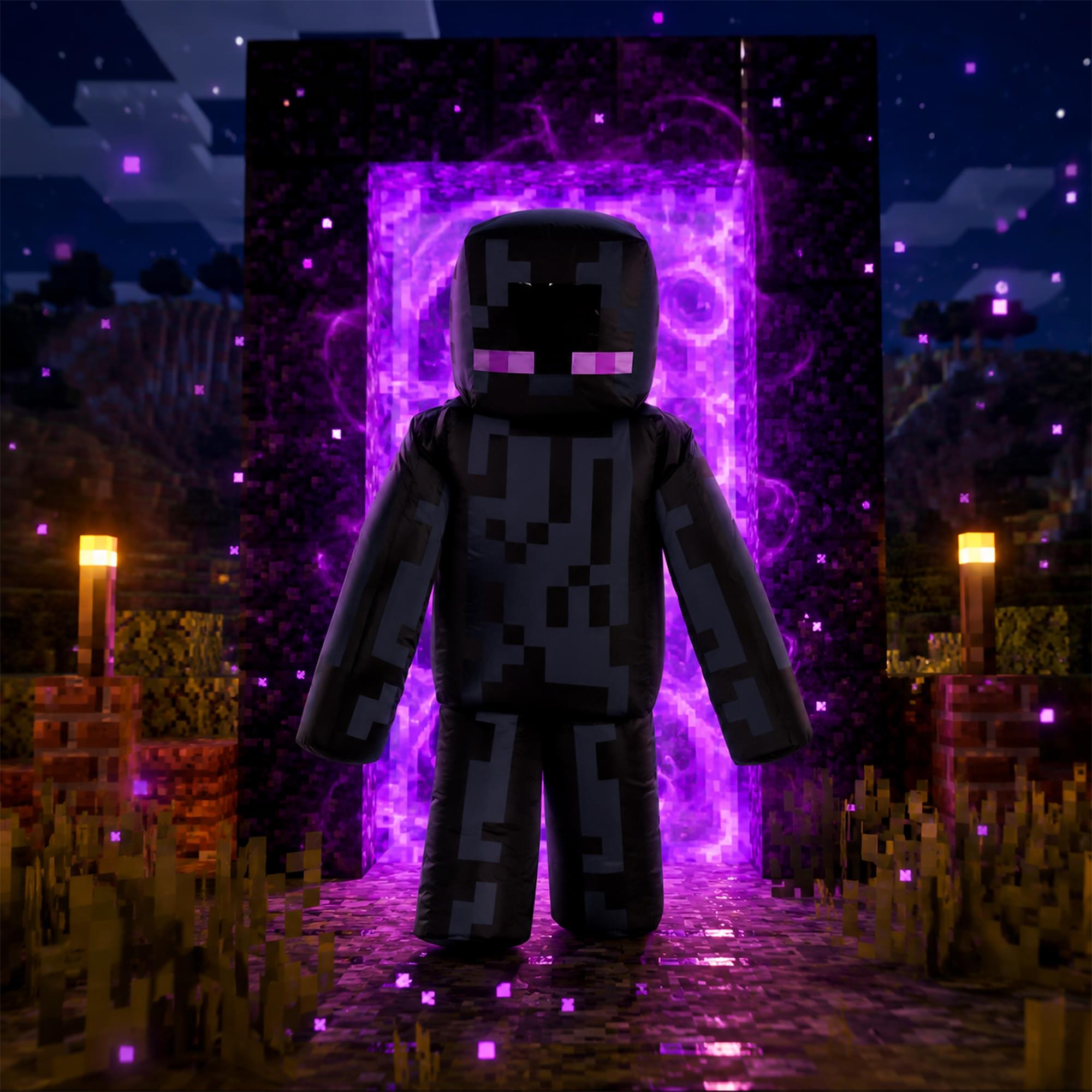 Minecraft Inflatable Enderman Child Costume | One Size