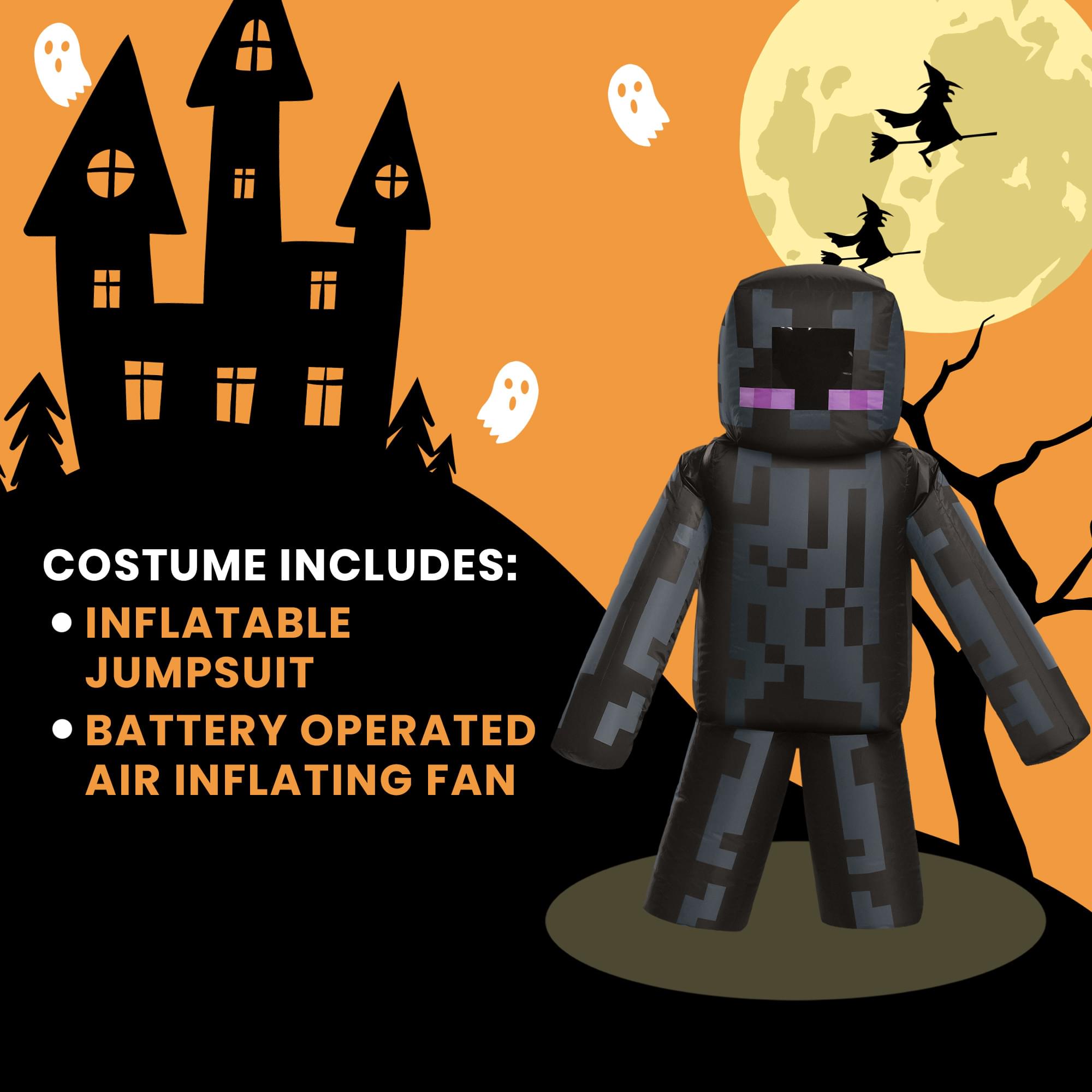 Minecraft Inflatable Enderman Child Costume | One Size