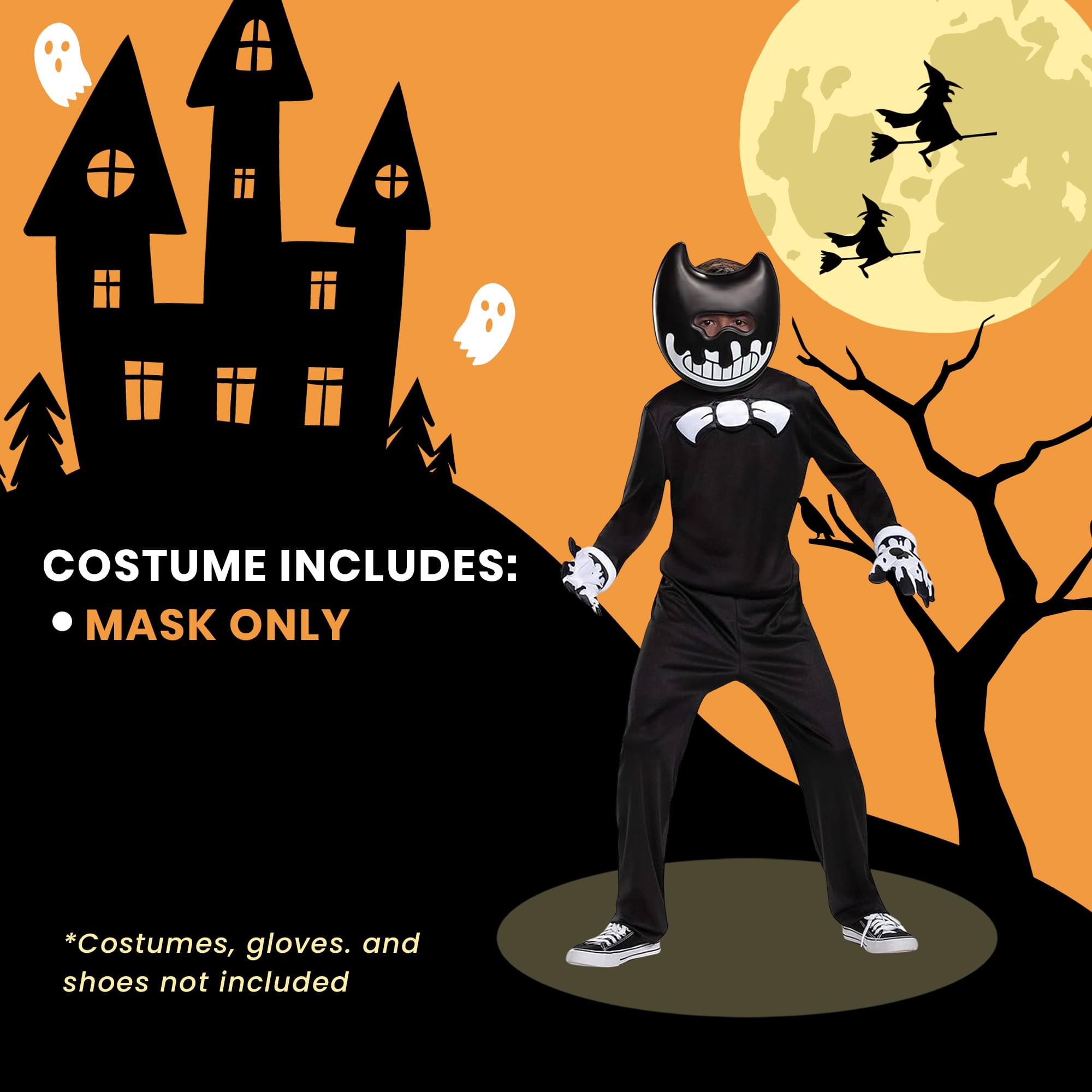 Bendy Ink Bendy Child Costume Half Mask | One Size