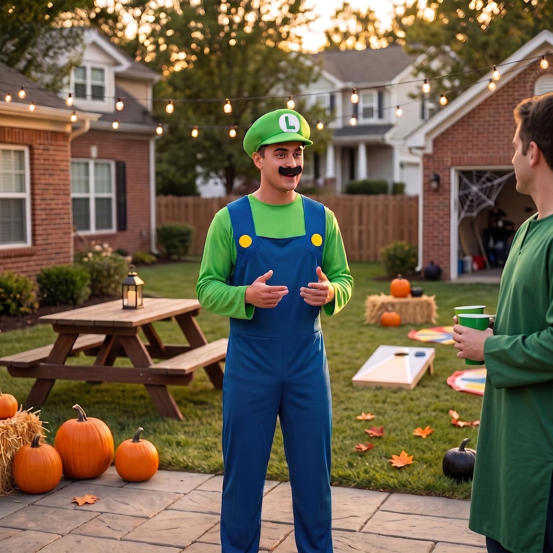 Super Mario Bros. Luigi Classic Adult Costume