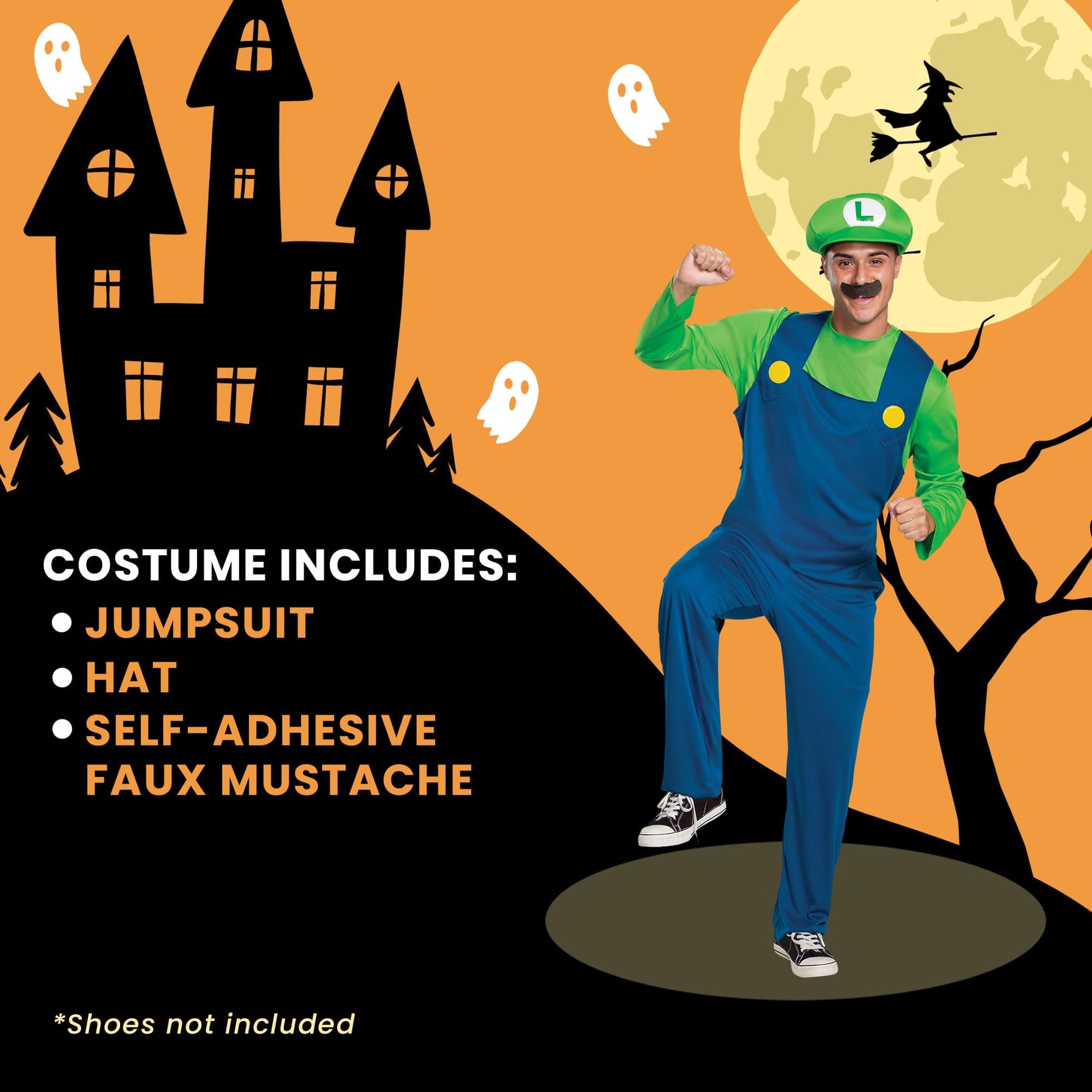 Super Mario Bros. Luigi Classic Adult Costume