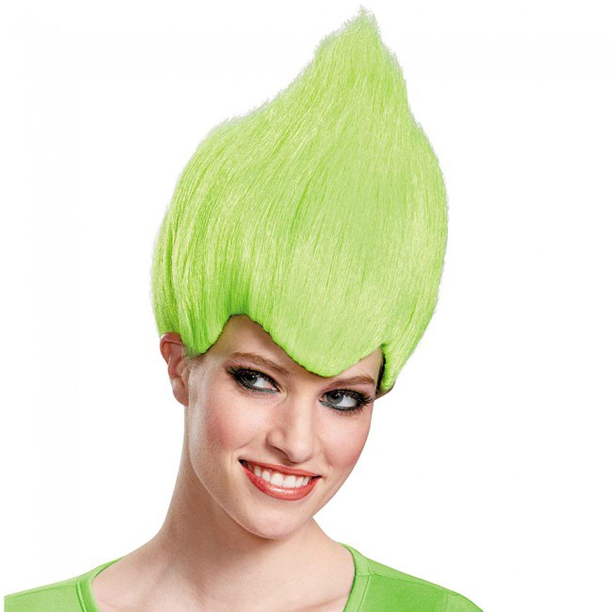 Trolls Green Wild & Wacky Vibrant Costume Wig Adult