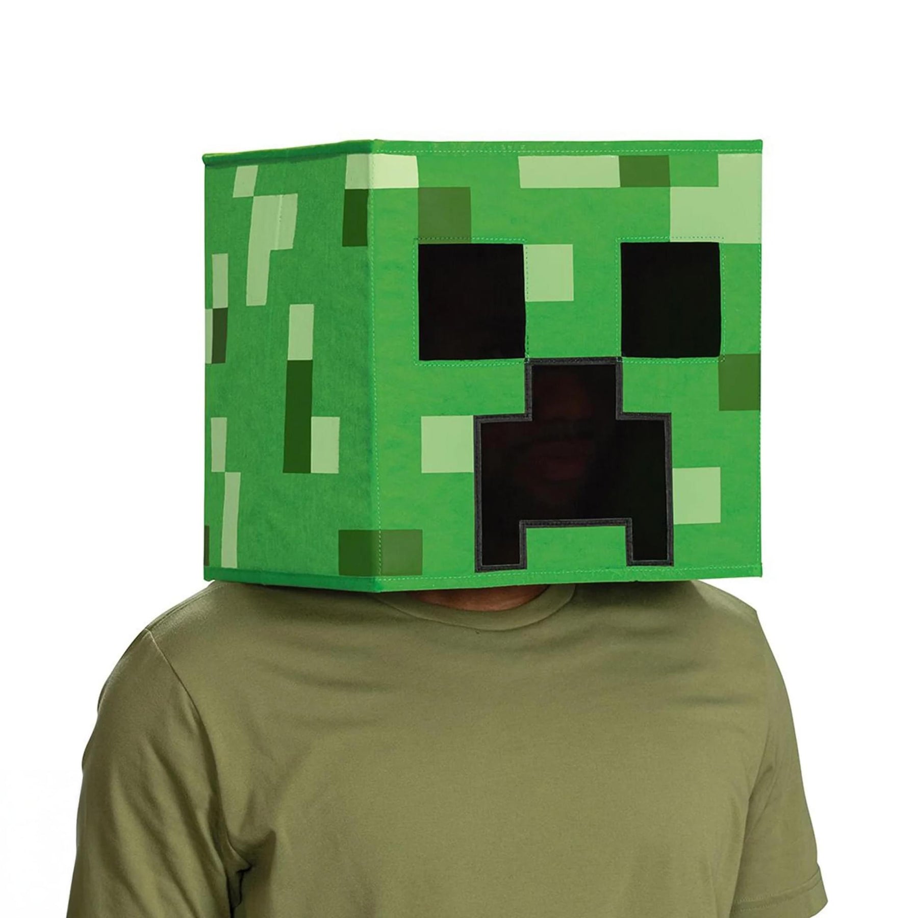 Minecraft Creeper Headpiece/Block Head Costume Mask | One Size