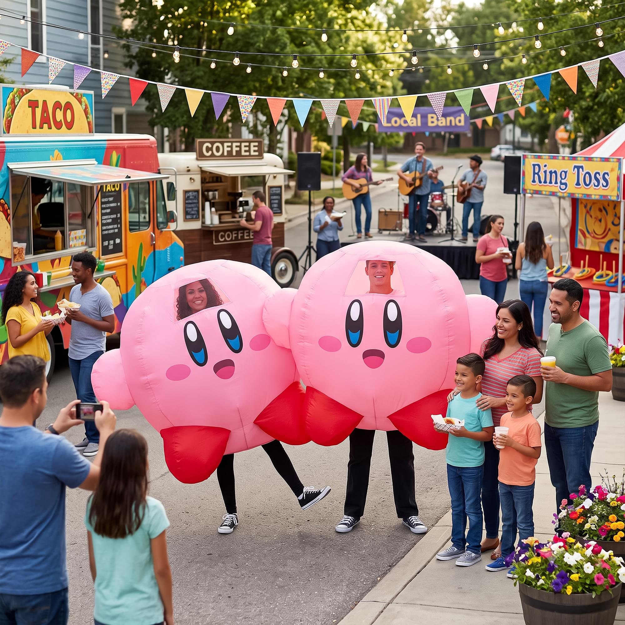 Kirby Adult Inflatable Costume | One Size