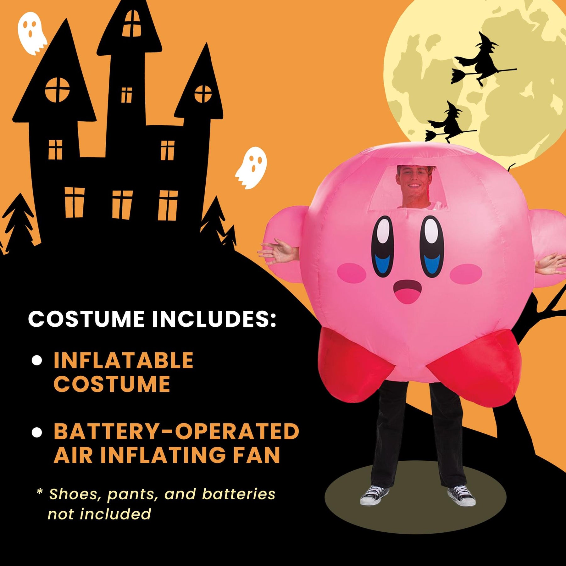 Kirby Adult Inflatable Costume | One Size