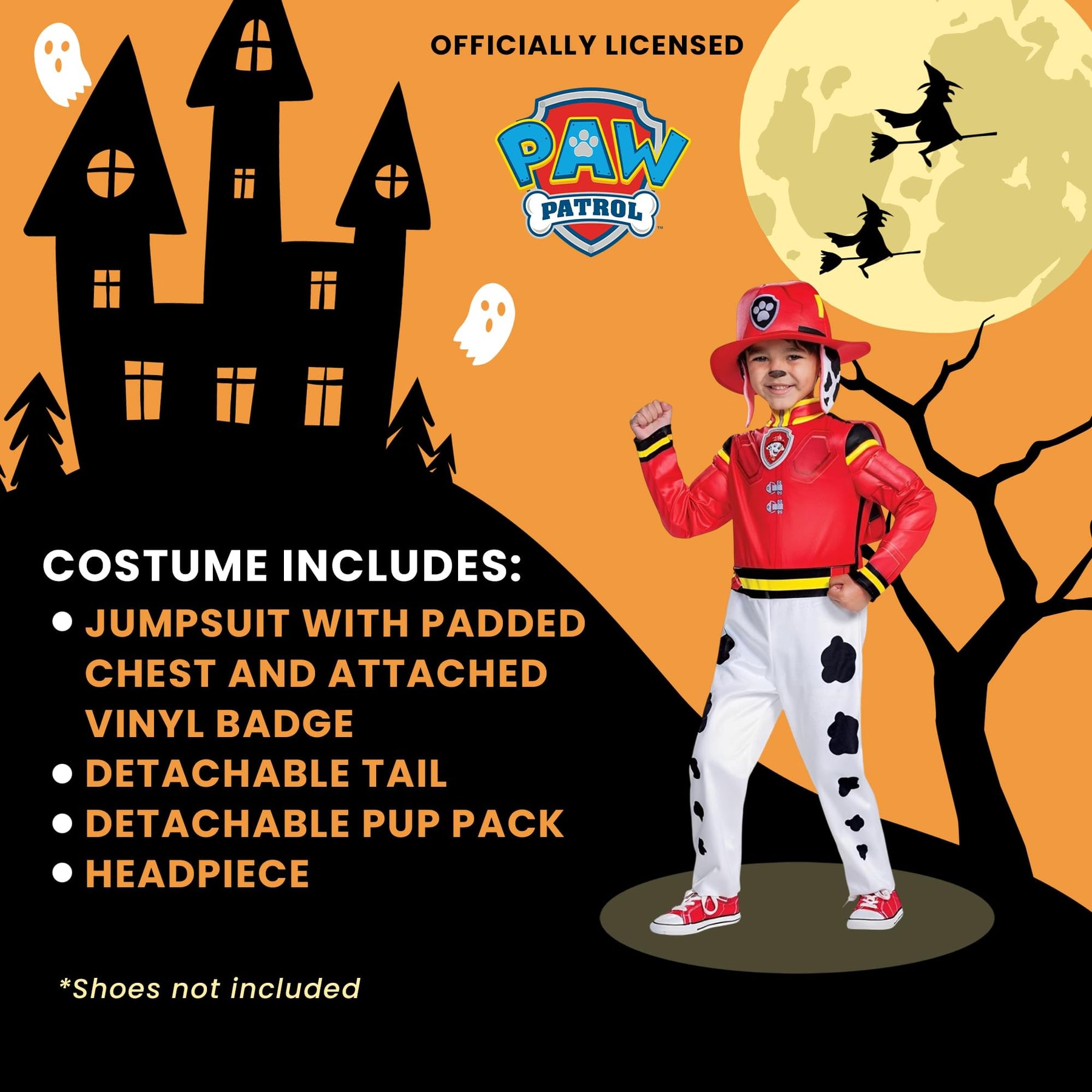 PAW Patrol Marshall Deluxe Toddler Costume | Small (2T)